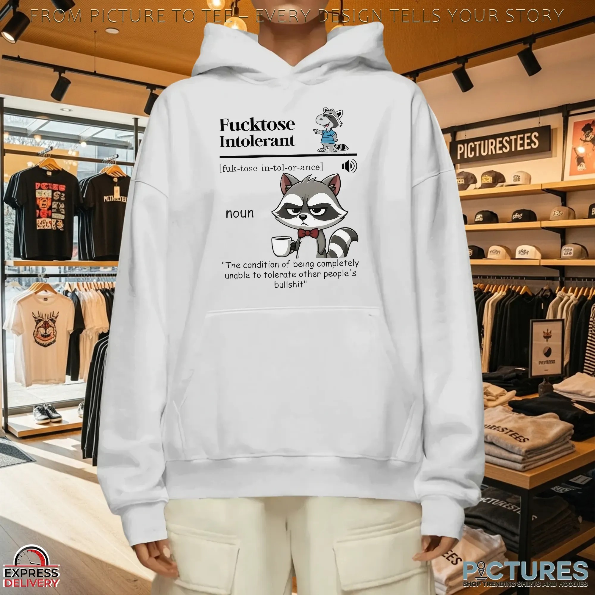 Raccoon Fucktose Intolerant Definition Other People's Bullshit T Shirt Raccoon Fucktose Intolerant Definition Other People's Bullshit T Shirt