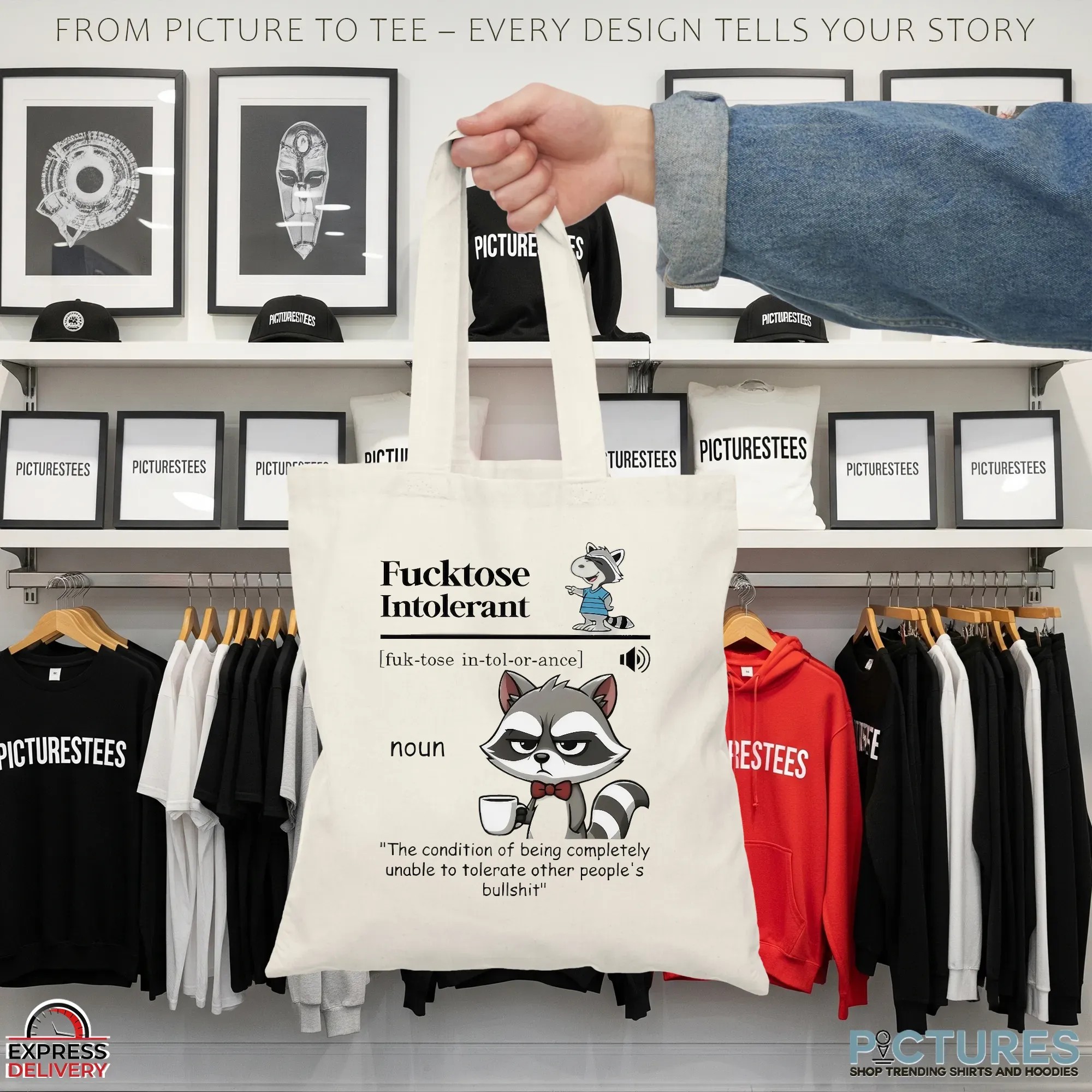 Raccoon Fucktose Intolerant Definition Other People's Bullshit T Shirt Raccoon Fucktose Intolerant Definition Other People's Bullshit T Shirt