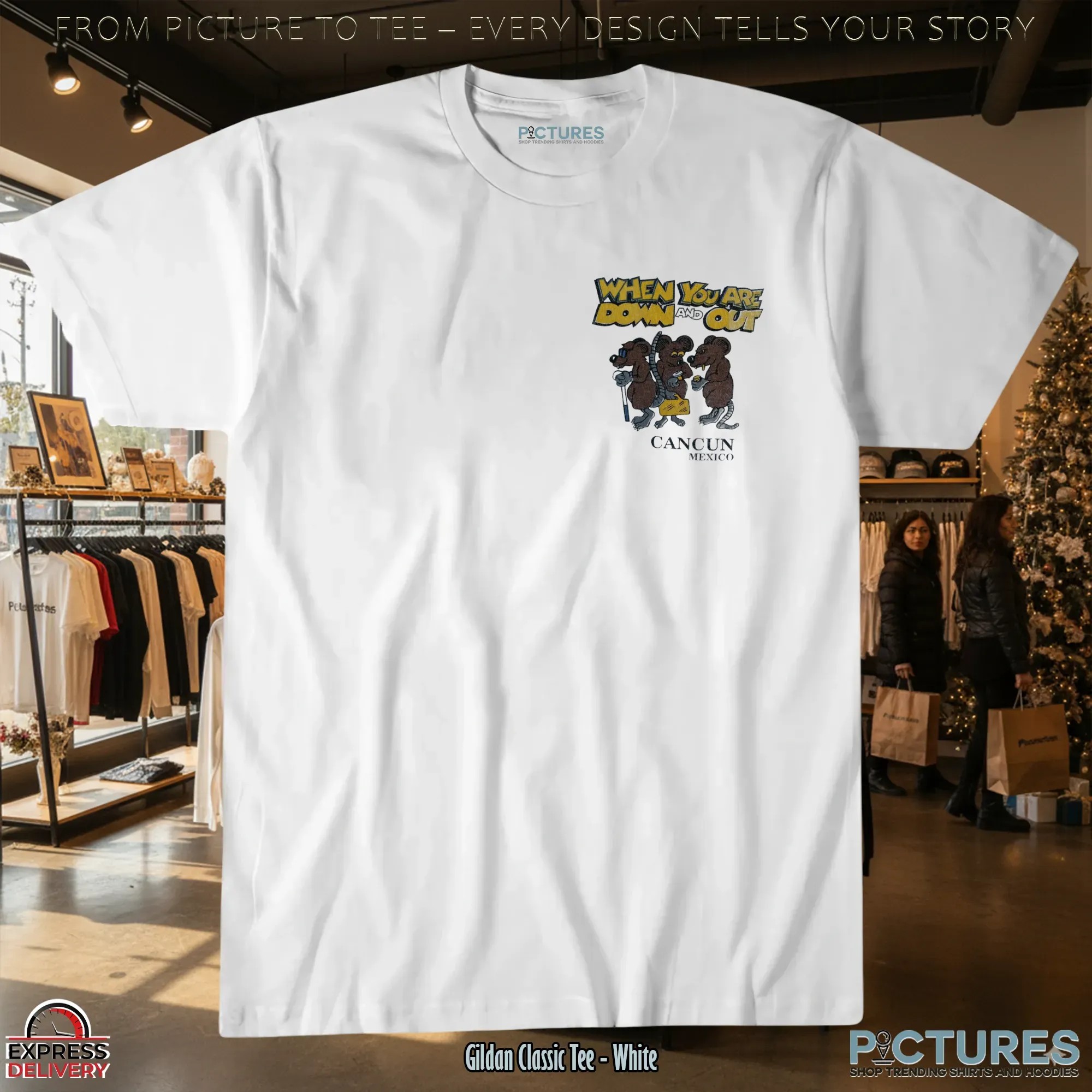 Rat When Your Down And Out Everybody Wants A Piece Of Your Ass Cartoon Customized T Shirt