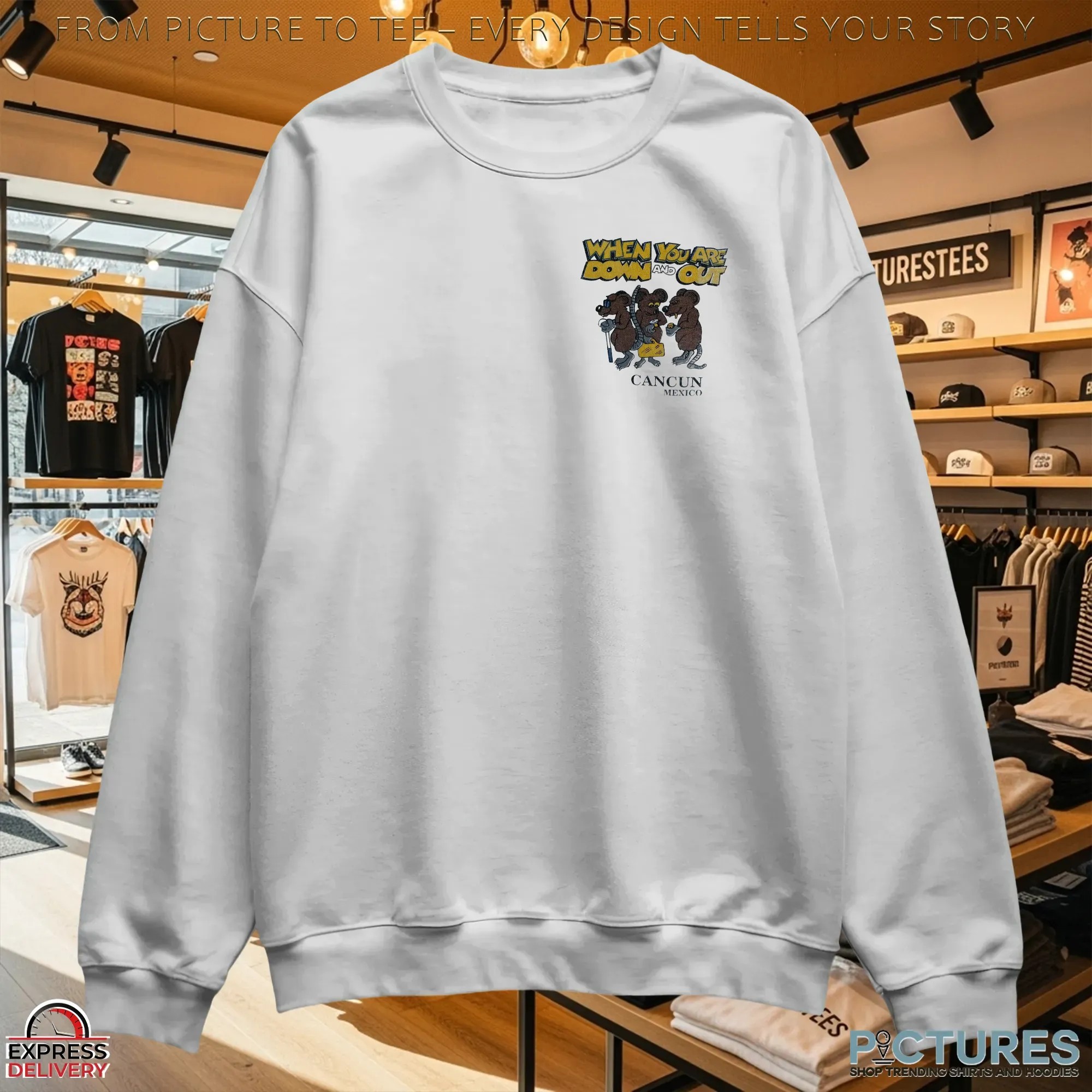 Rat When Your Down And Out Everybody Wants A Piece Of Your Ass Cartoon Customized T Shirt