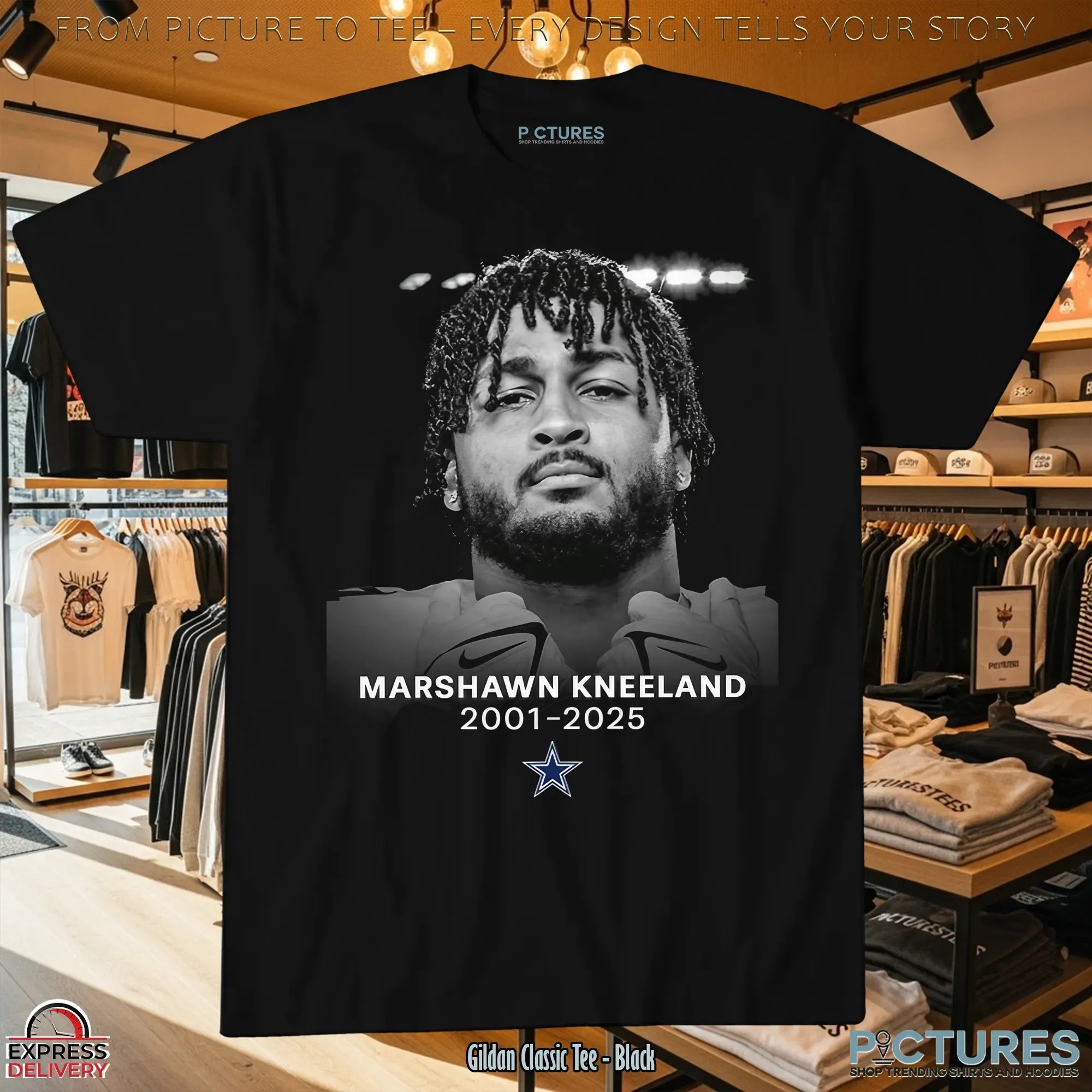 Rip Marshawn Kneeland 2001 2025 Dallas Cowboys Memorial T Shirt