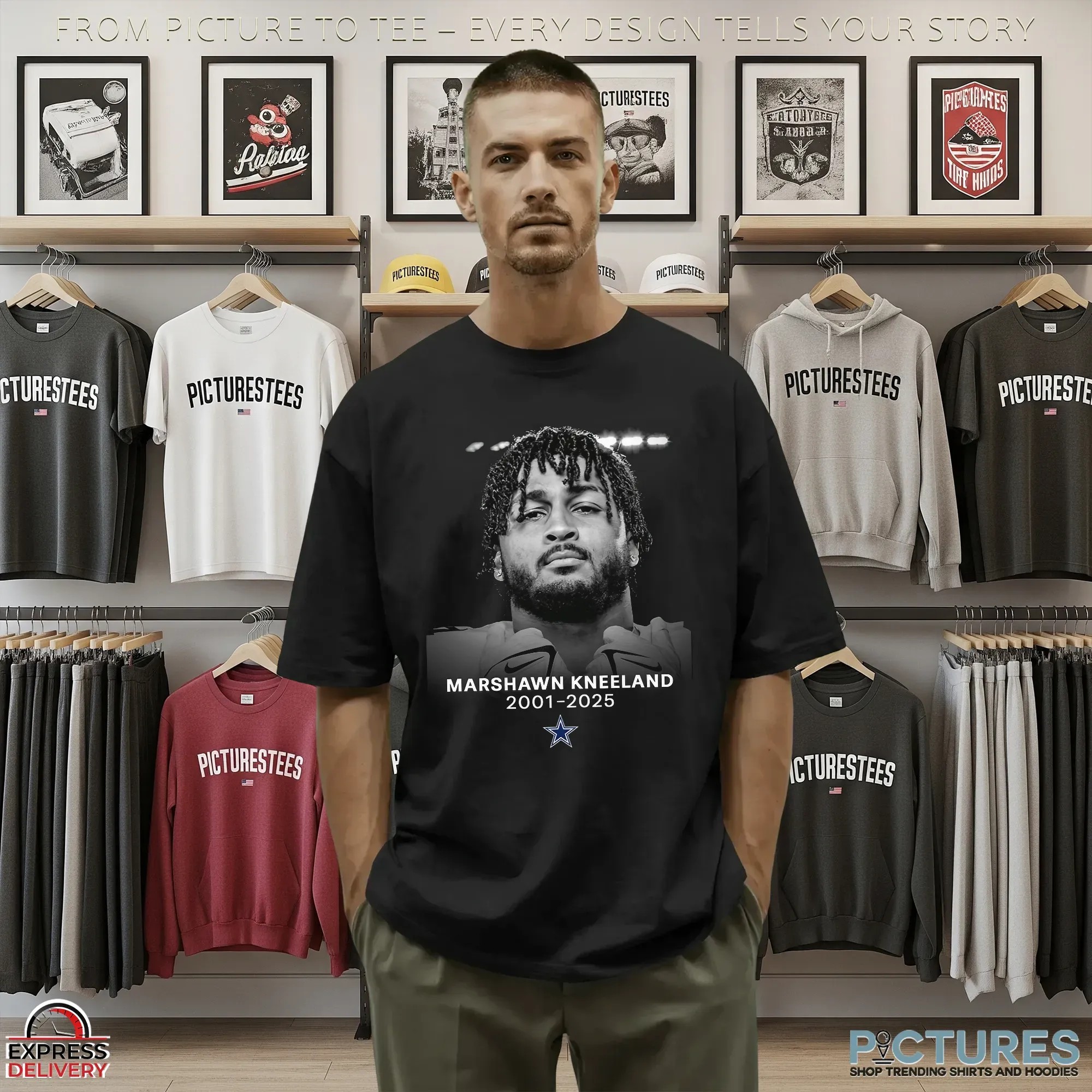 Rip Marshawn Kneeland 2001 2025 Dallas Cowboys Memorial T Shirt