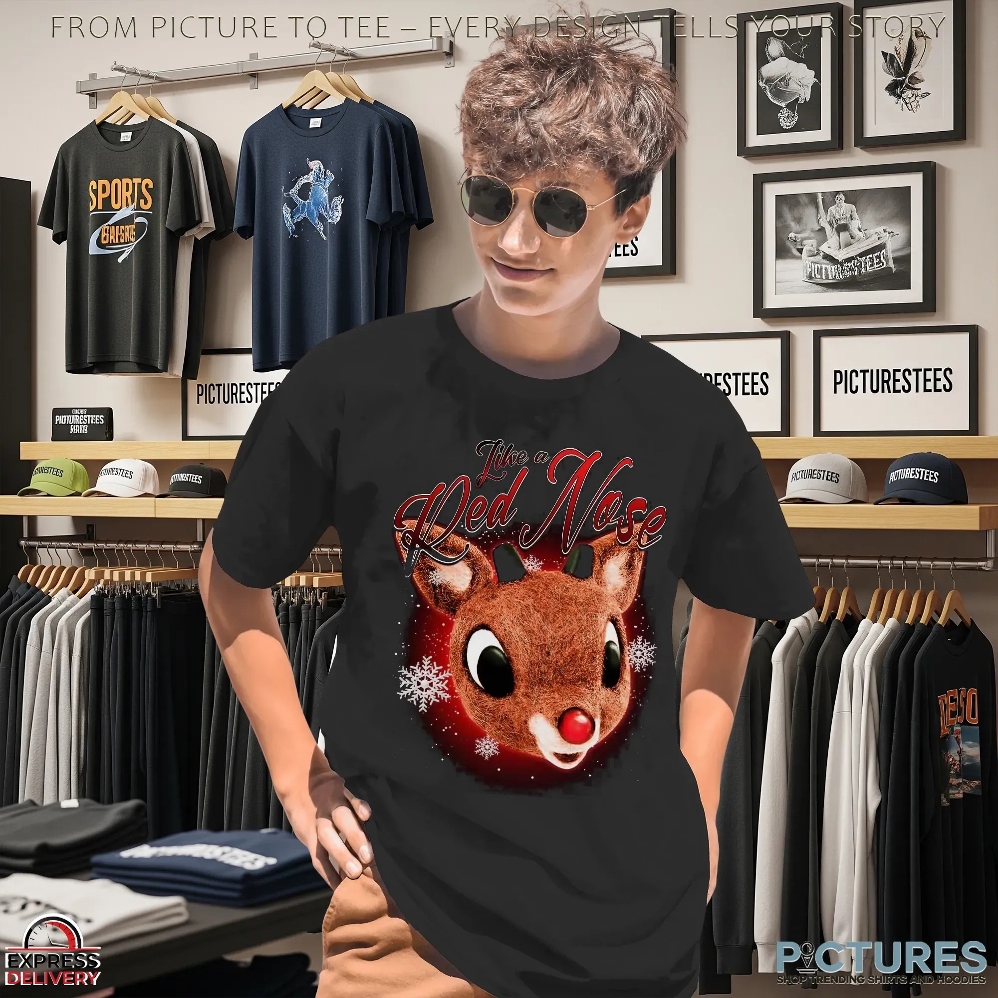 Rudolph The Red-nosed Reindeer Like A Red Nose Christmas T Shirt