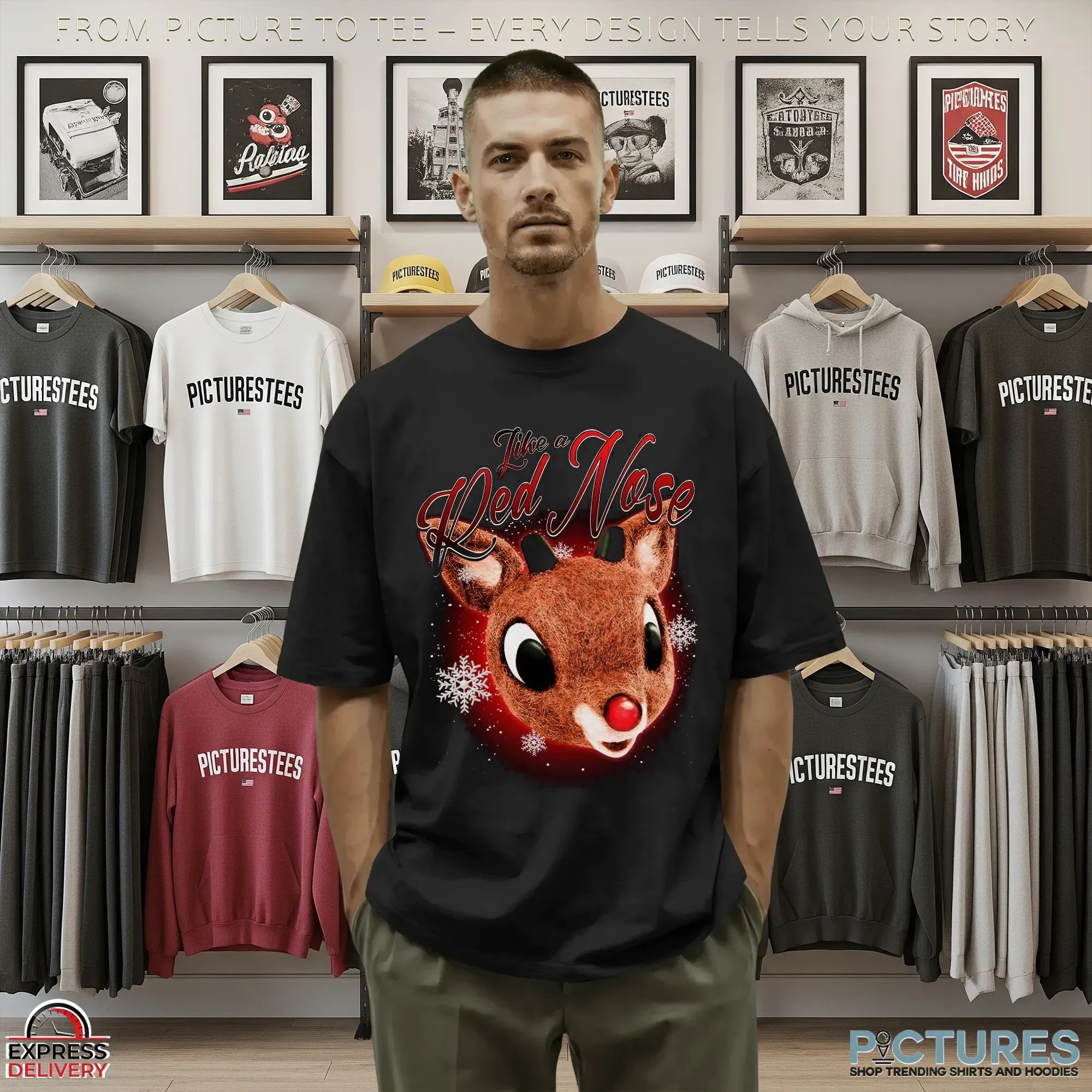 Rudolph The Red-nosed Reindeer Like A Red Nose Christmas T Shirt