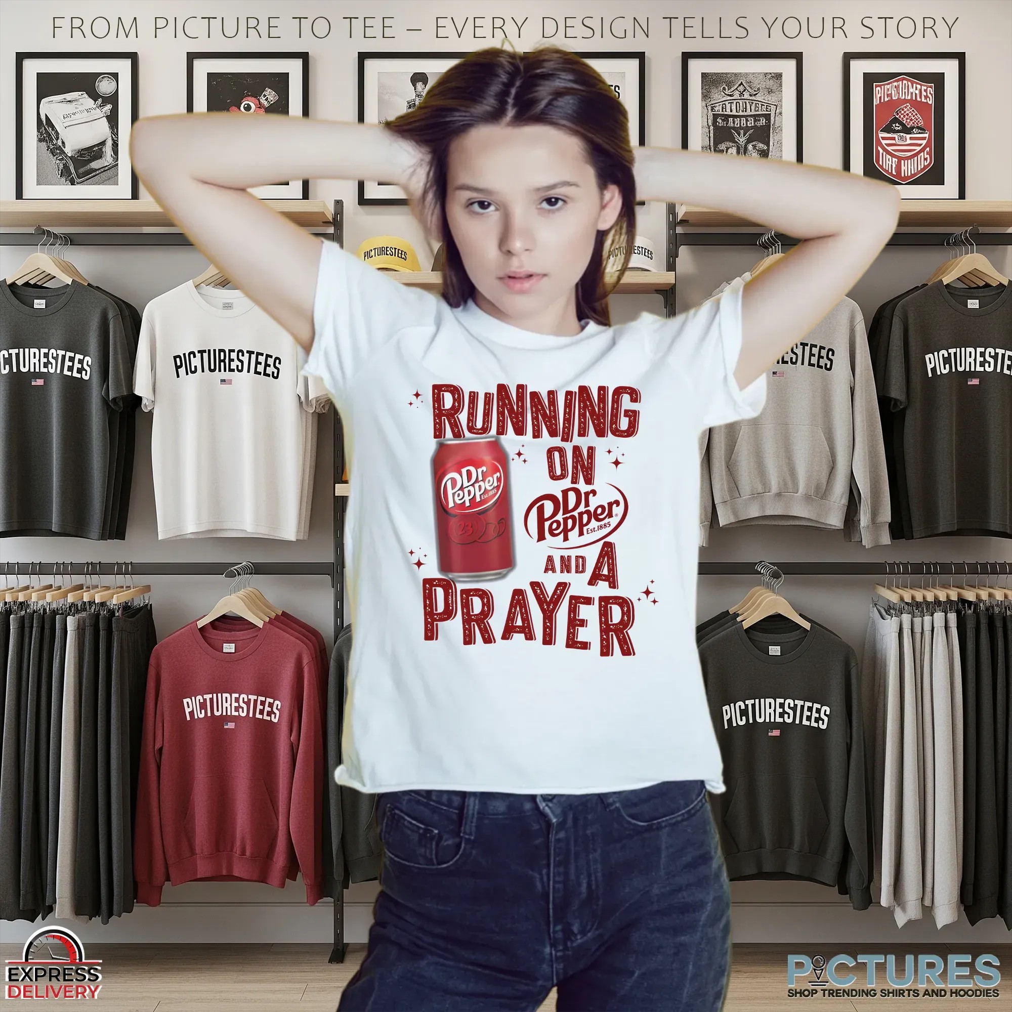 Running on Dr Pepper And A Prayer Christian T Shirt