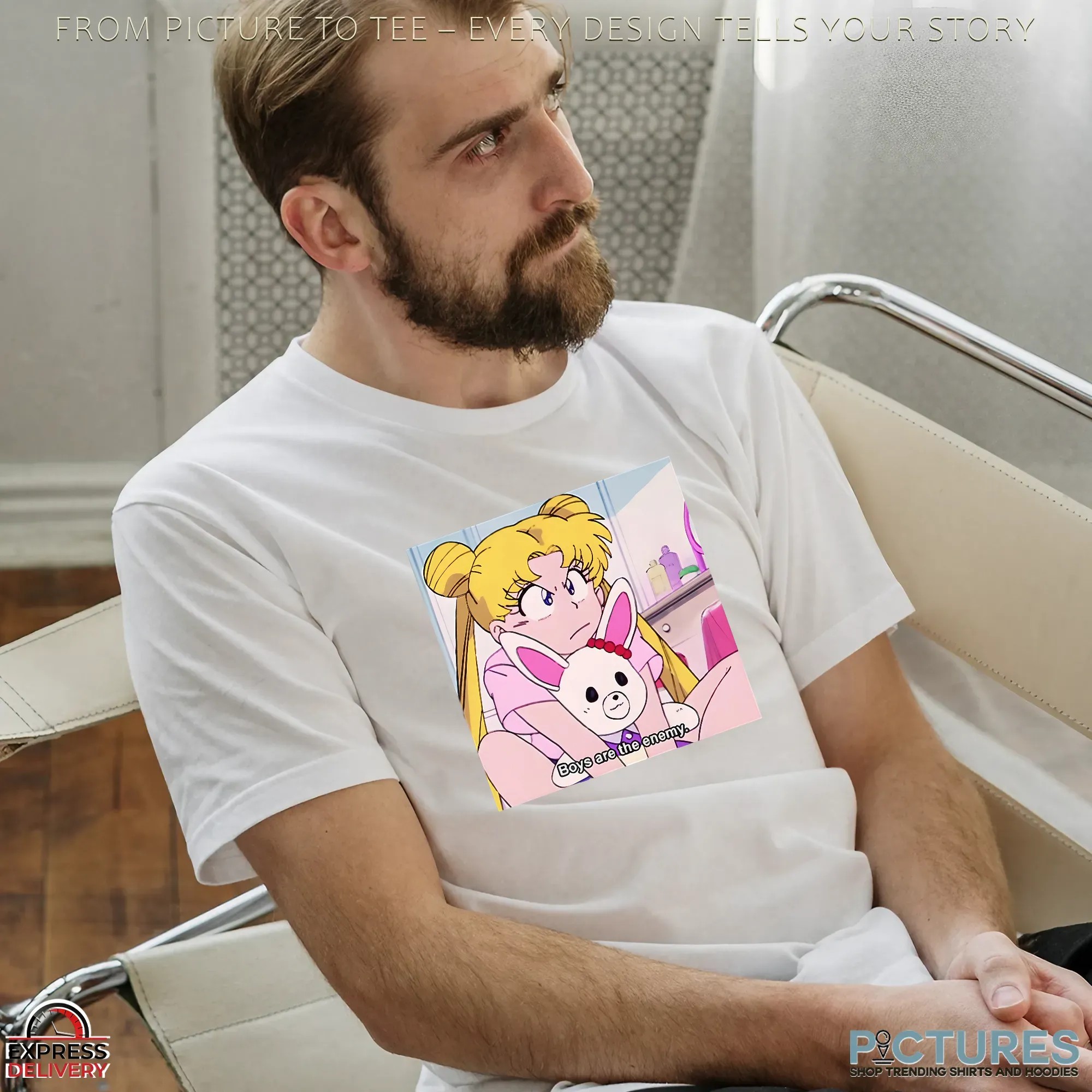 Sailor Moon Boys Are The Enemy Anime T Shirt Sailor Moon Boys Are The Enemy Anime T Shirt