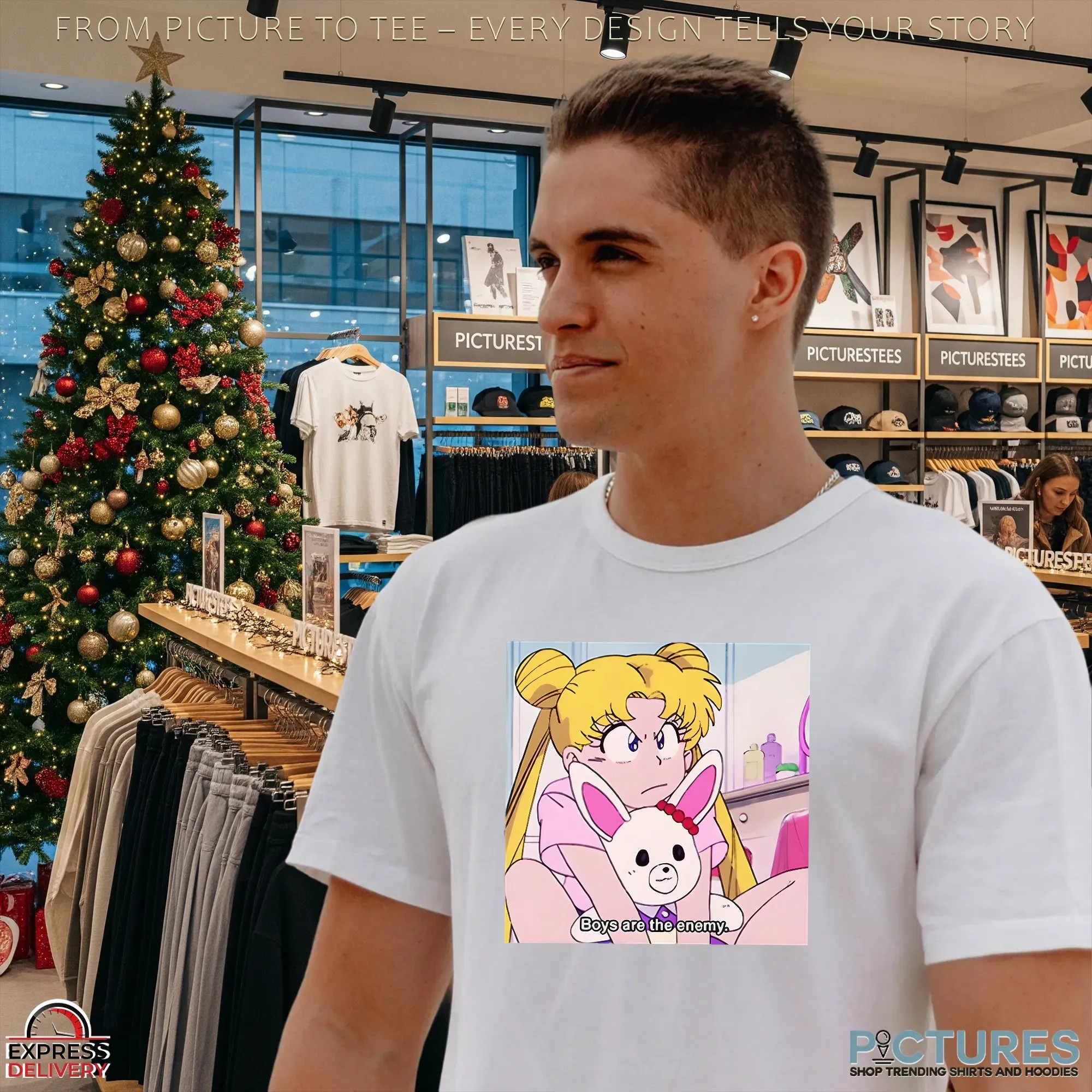 Sailor Moon Boys Are The Enemy Anime T Shirt Sailor Moon Boys Are The Enemy Anime T Shirt