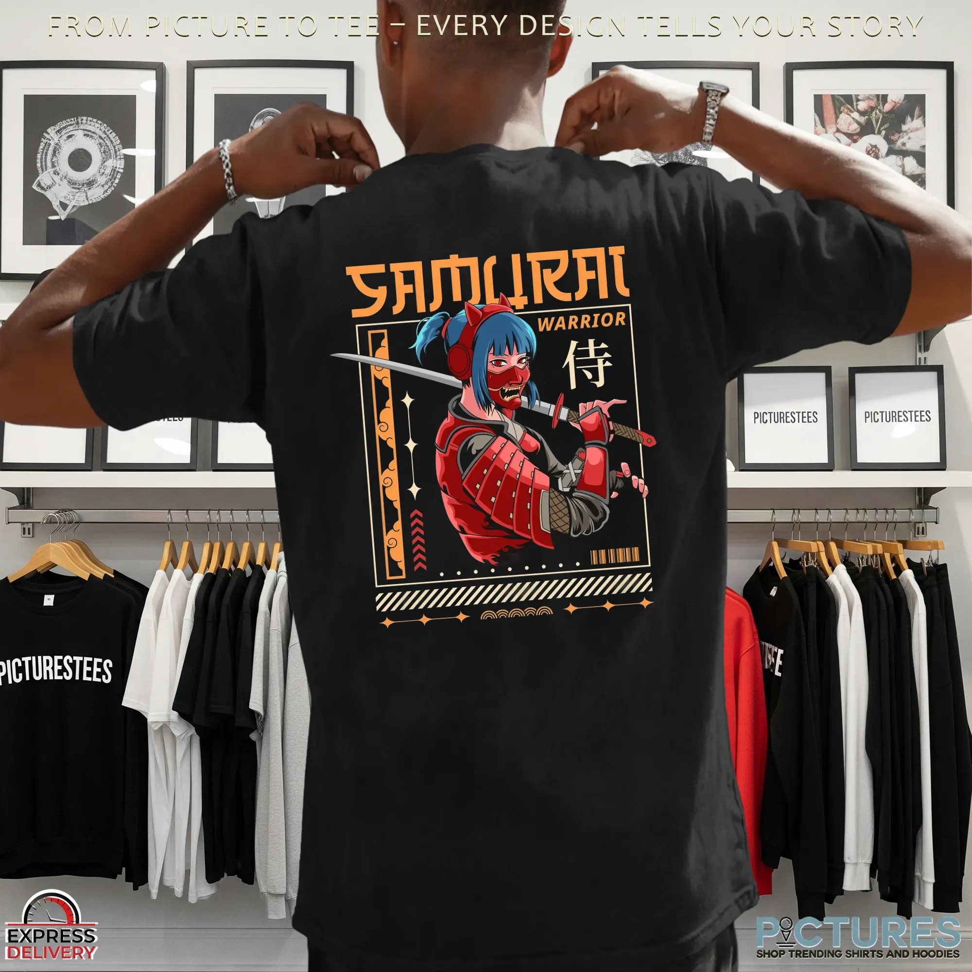 Samurai Loverites Warrior Graphic T Shirt