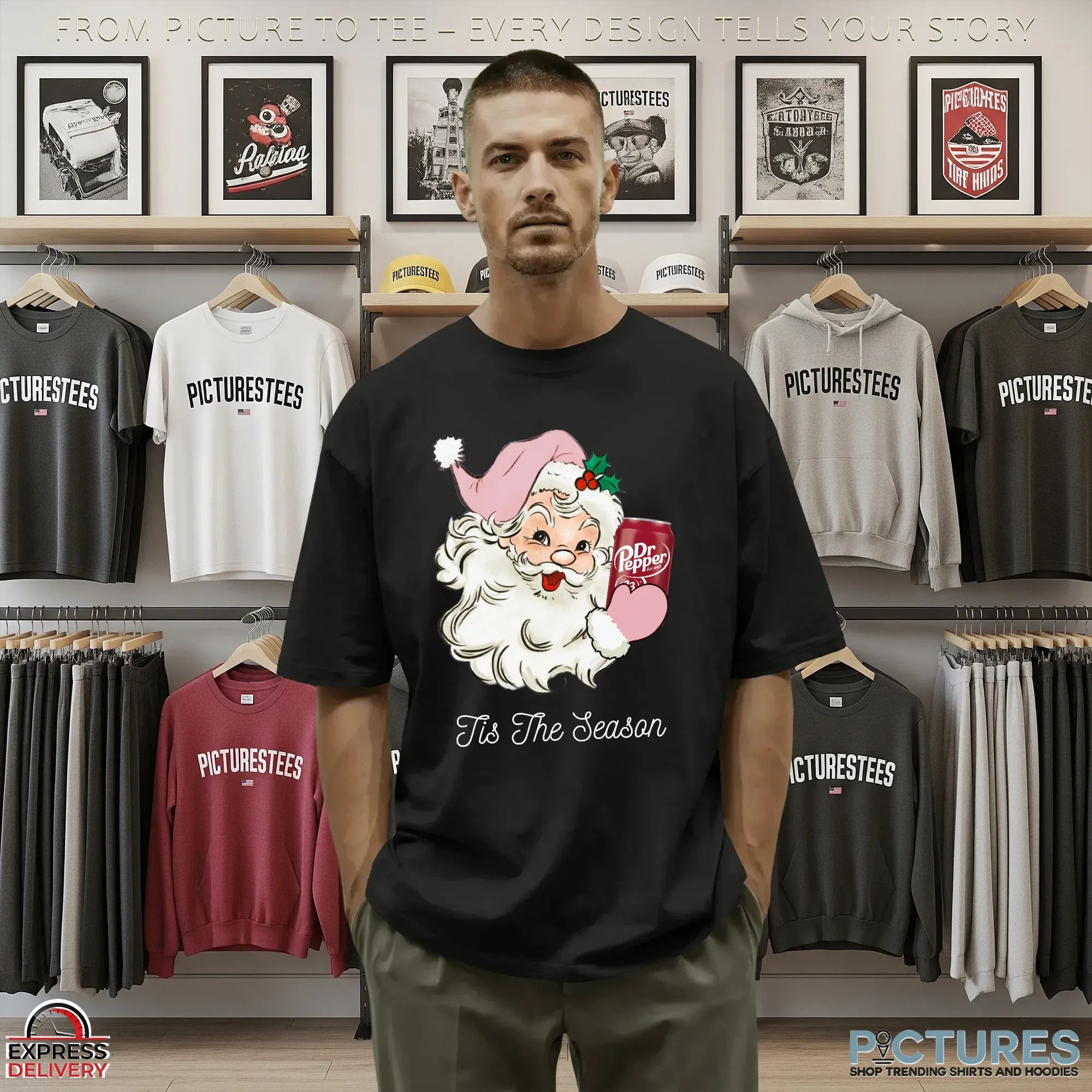 Santa Claus Dr Pepper Tis The Season T Shirt