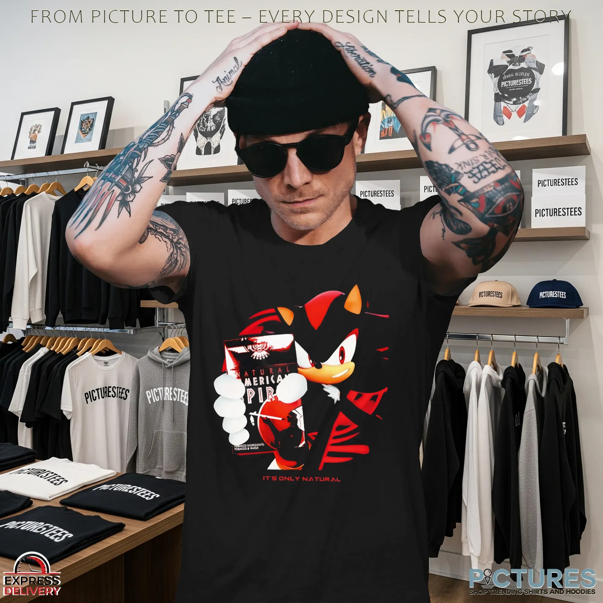 Shadow The Hedgehog Natural American Spirit Cigarette It’s Only Natural T Shirt