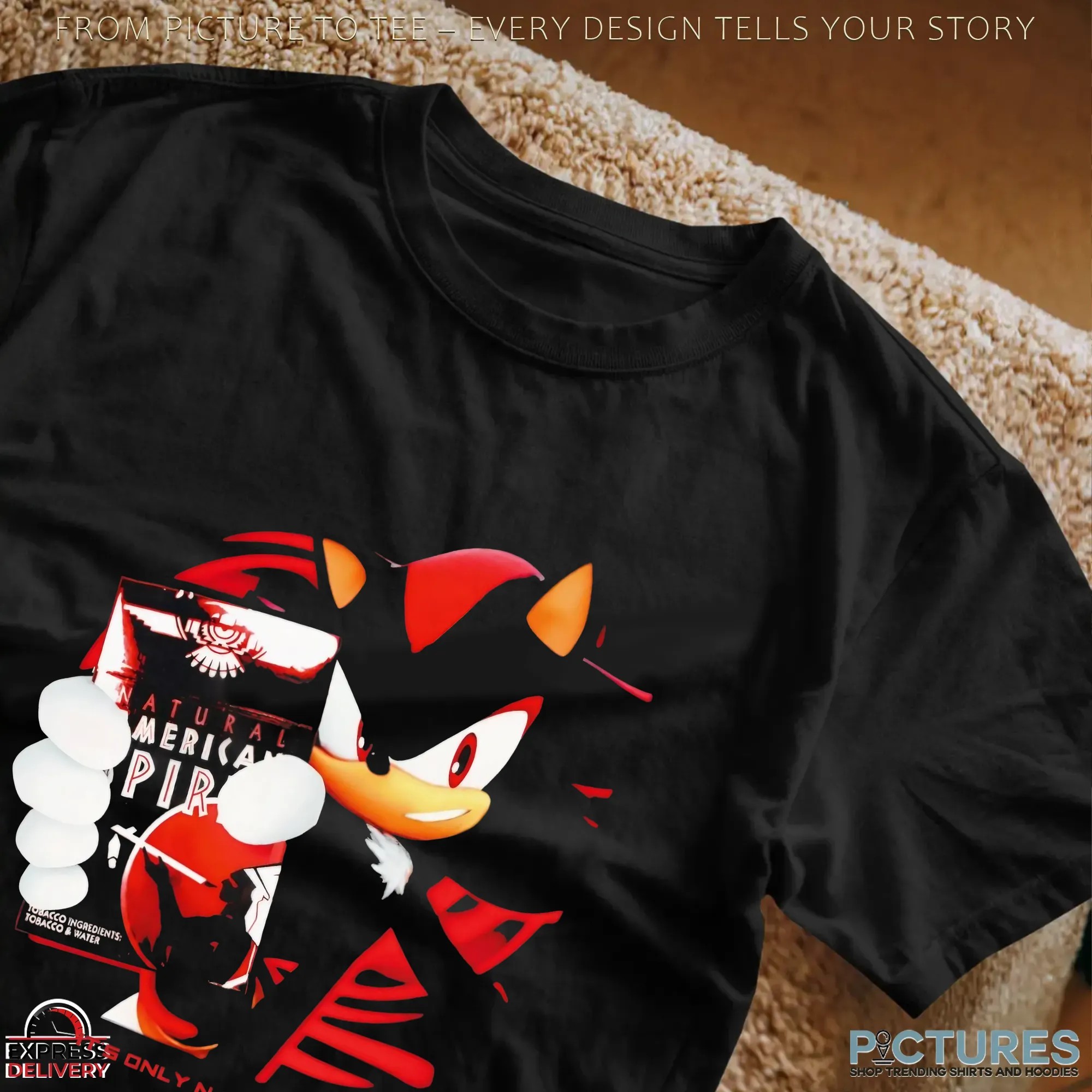 Shadow The Hedgehog Natural American Spirit Cigarette It’s Only Natural T Shirt