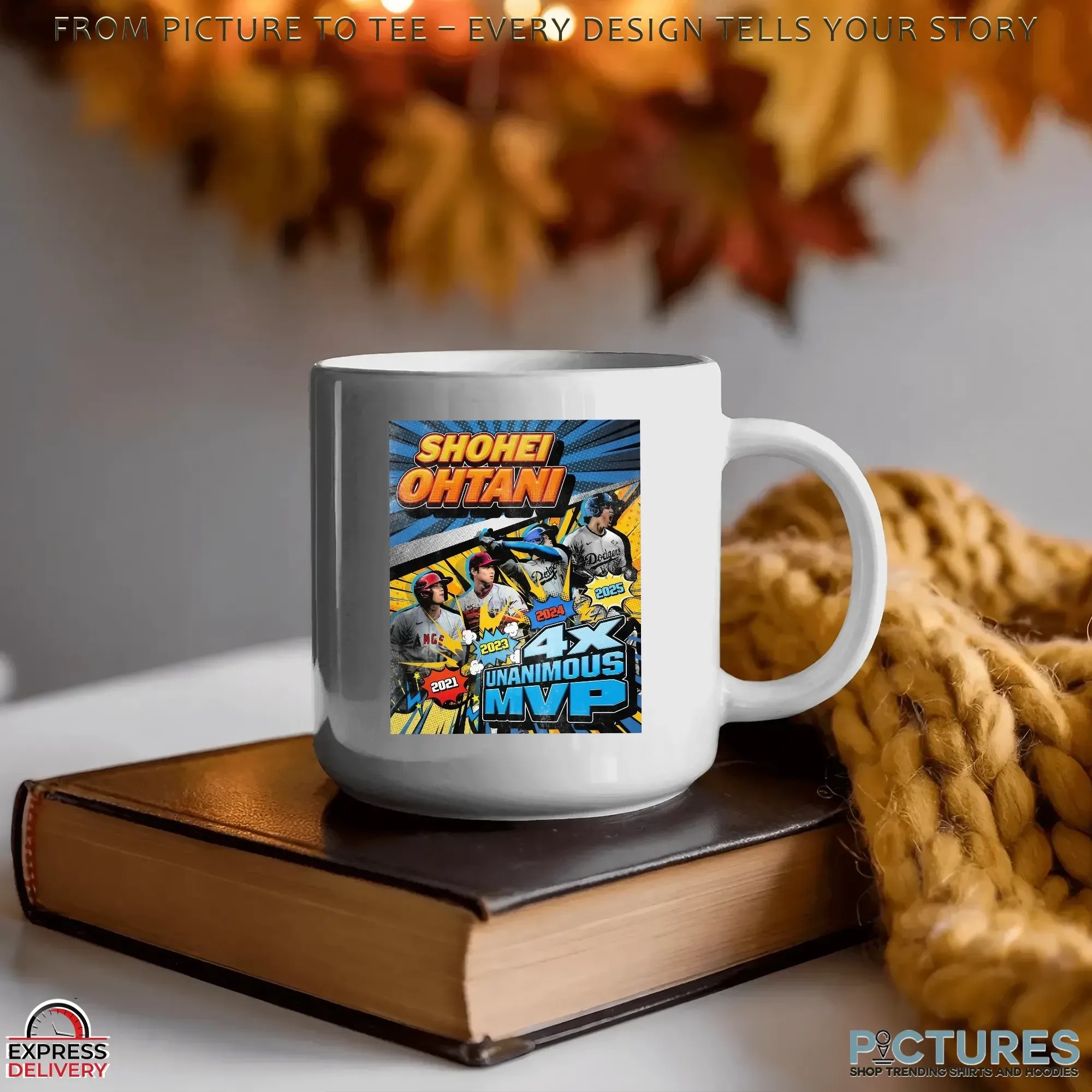 Shohei Ohtani 4X Unanimous MVP 2021 2023 2024 2025 LA Dodgers Comic Style T Shirt