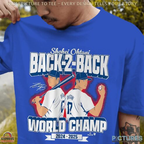 Shohei Ohtani Back-To-Back World Champ 2024 2025 World Series Champions Signature T Shirt