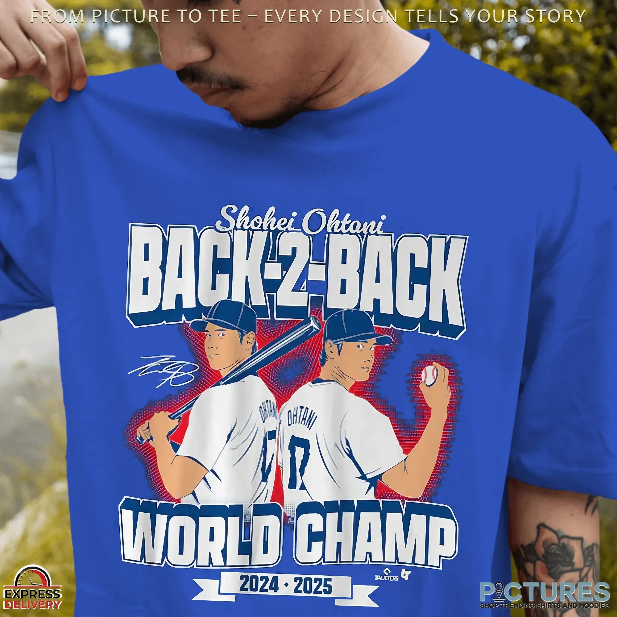 Shohei Ohtani Back-To-Back World Champ 2024 2025 World Series Champions Signature T Shirt