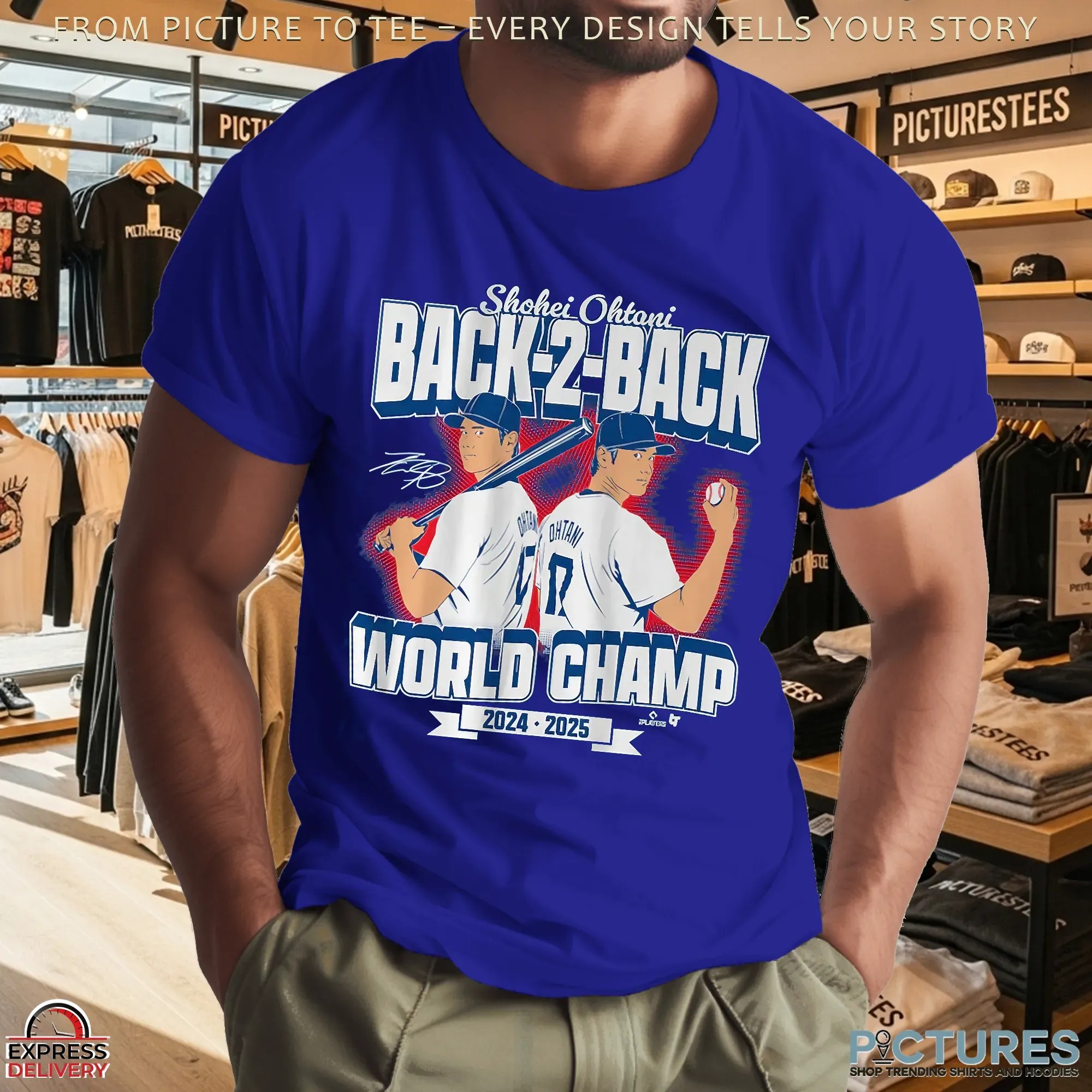 Shohei Ohtani Back-To-Back World Champ 2024 2025 World Series Champions Signature T Shirt