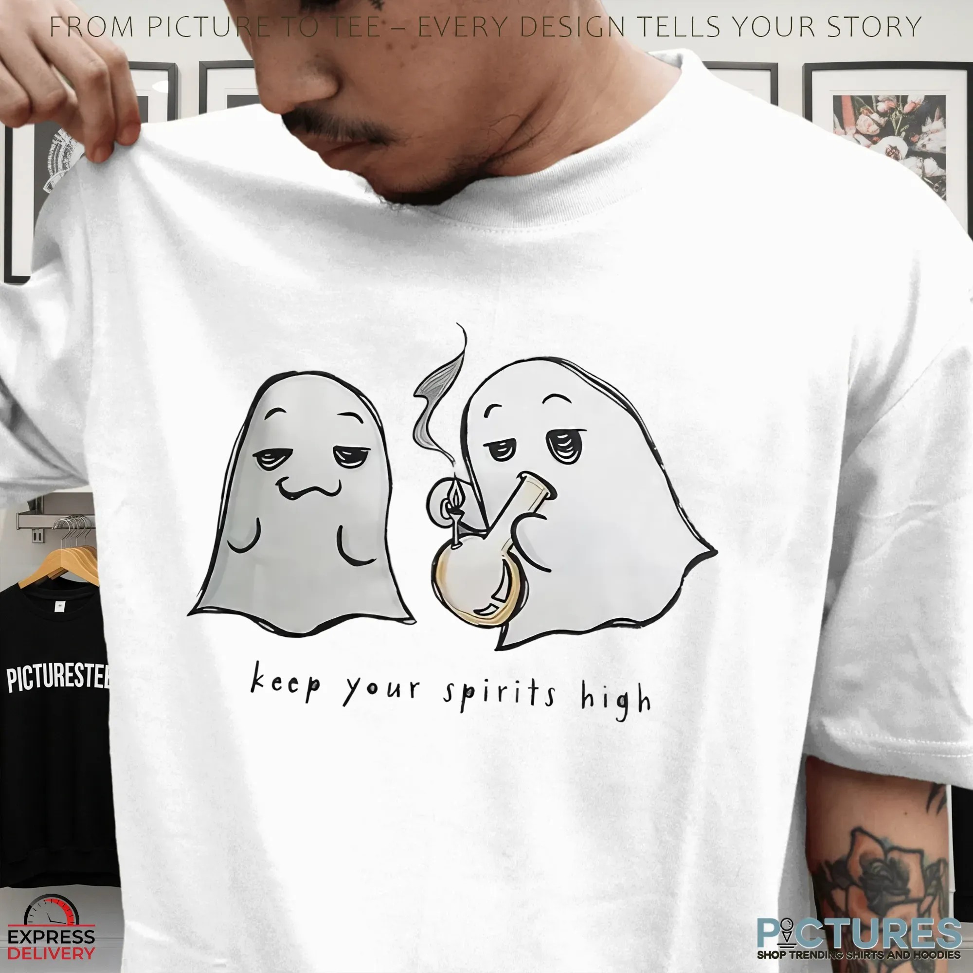 Smoking Ghost Keep Your Spirits High T Shirt Smoking Ghost Keep Your Spirits High T Shirt