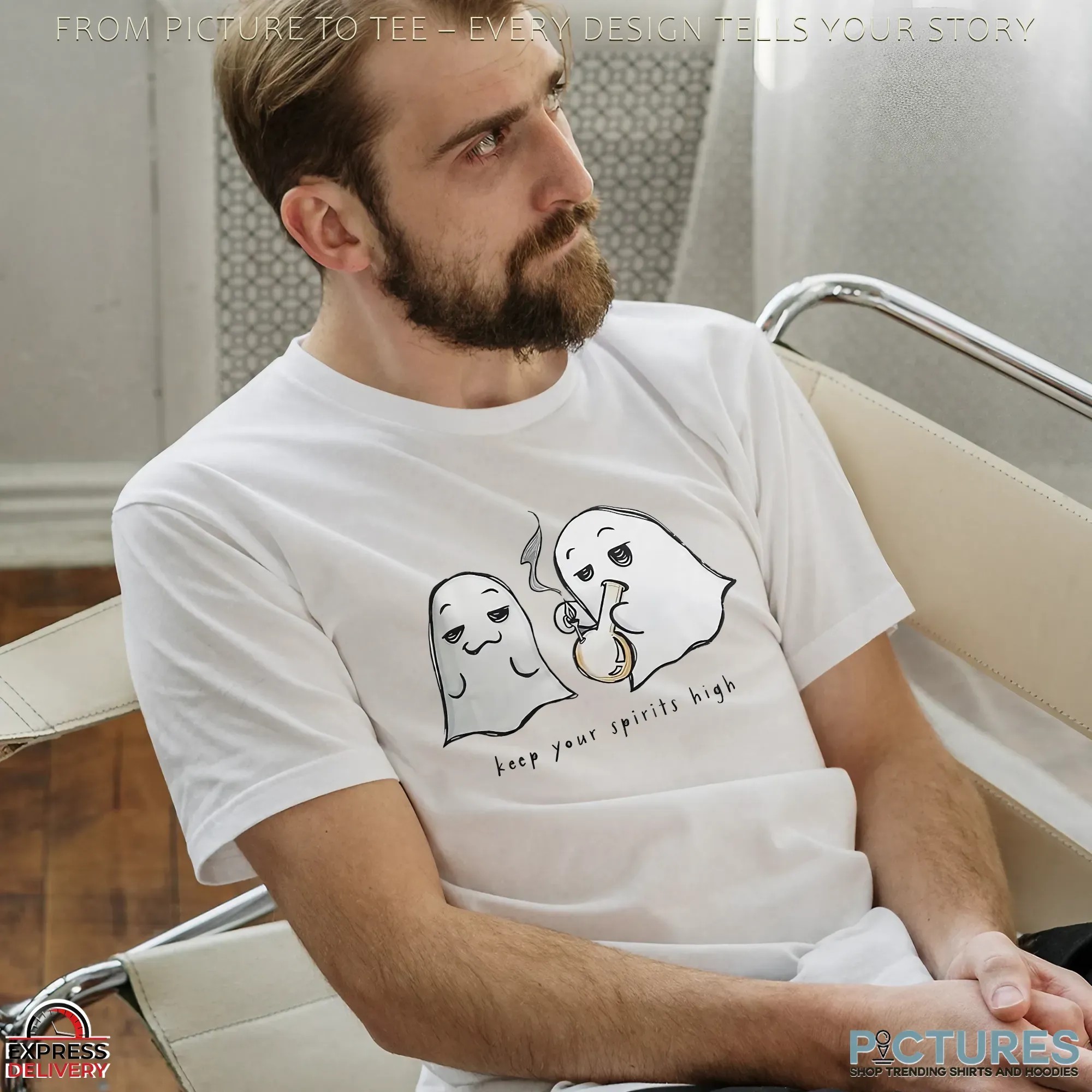 Smoking Ghost Keep Your Spirits High T Shirt Smoking Ghost Keep Your Spirits High T Shirt