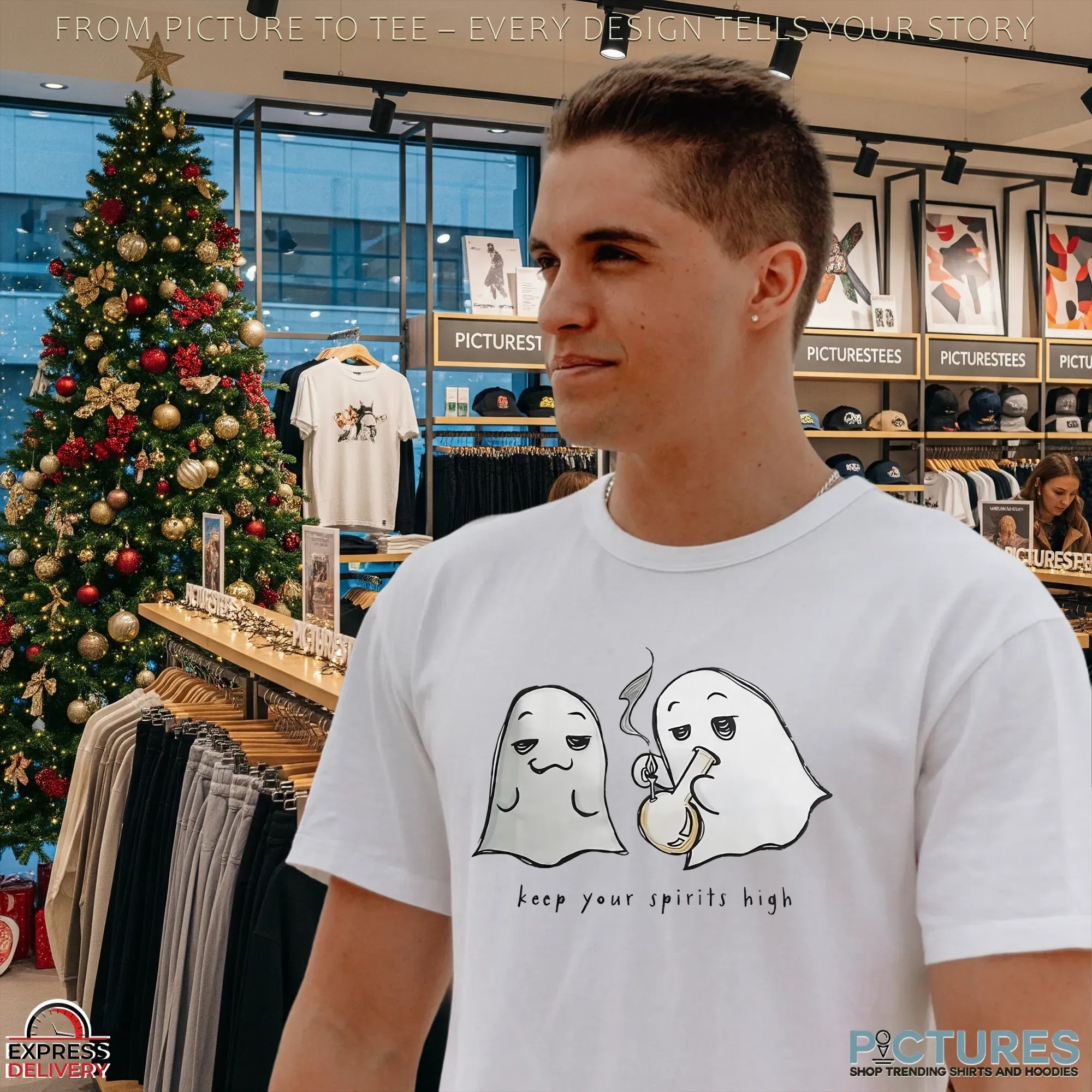 Smoking Ghost Keep Your Spirits High T Shirt Smoking Ghost Keep Your Spirits High T Shirt