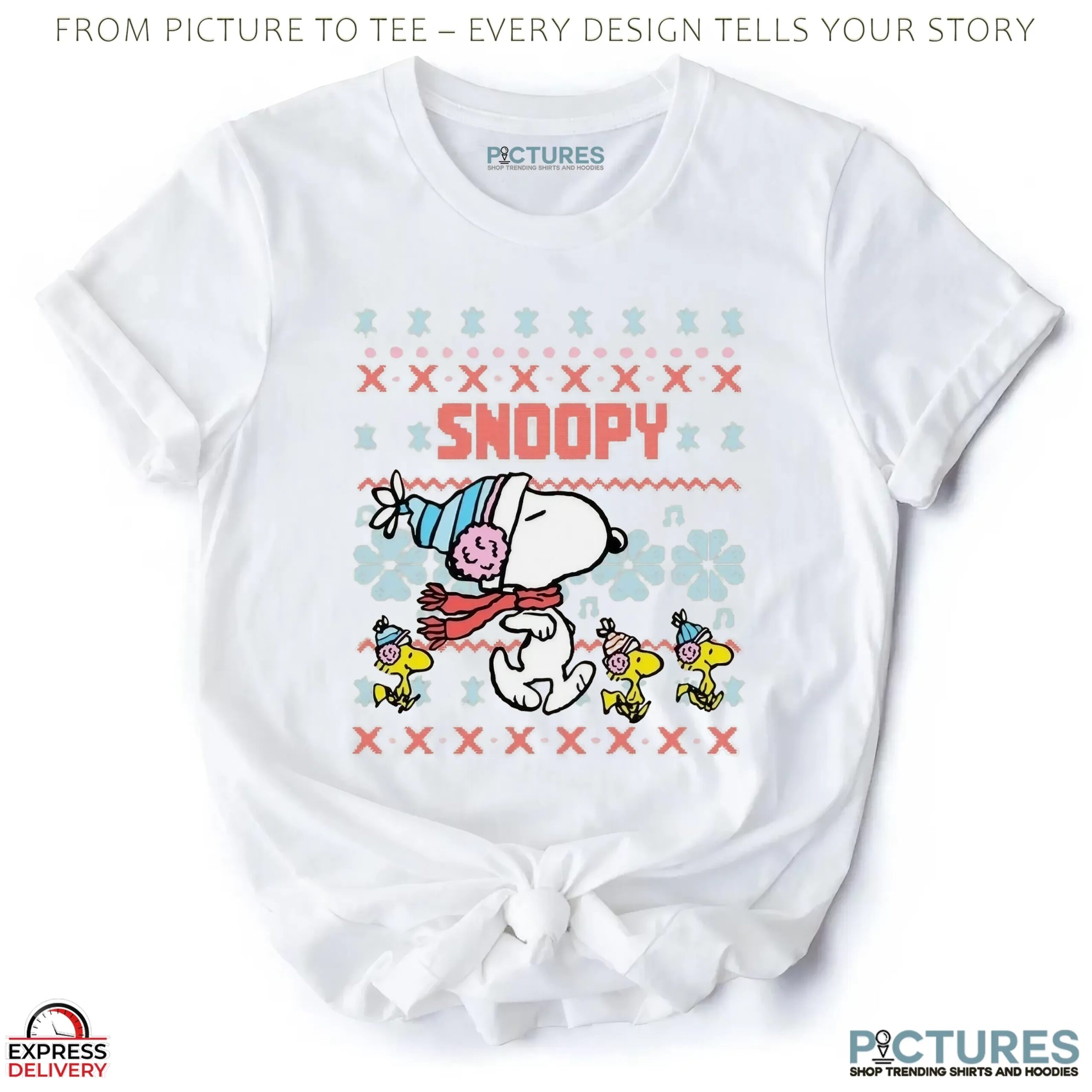 Snoopy And Woodstock Ugly Christmas T Shirt Snoopy And Woodstock Ugly Christmas T Shirt