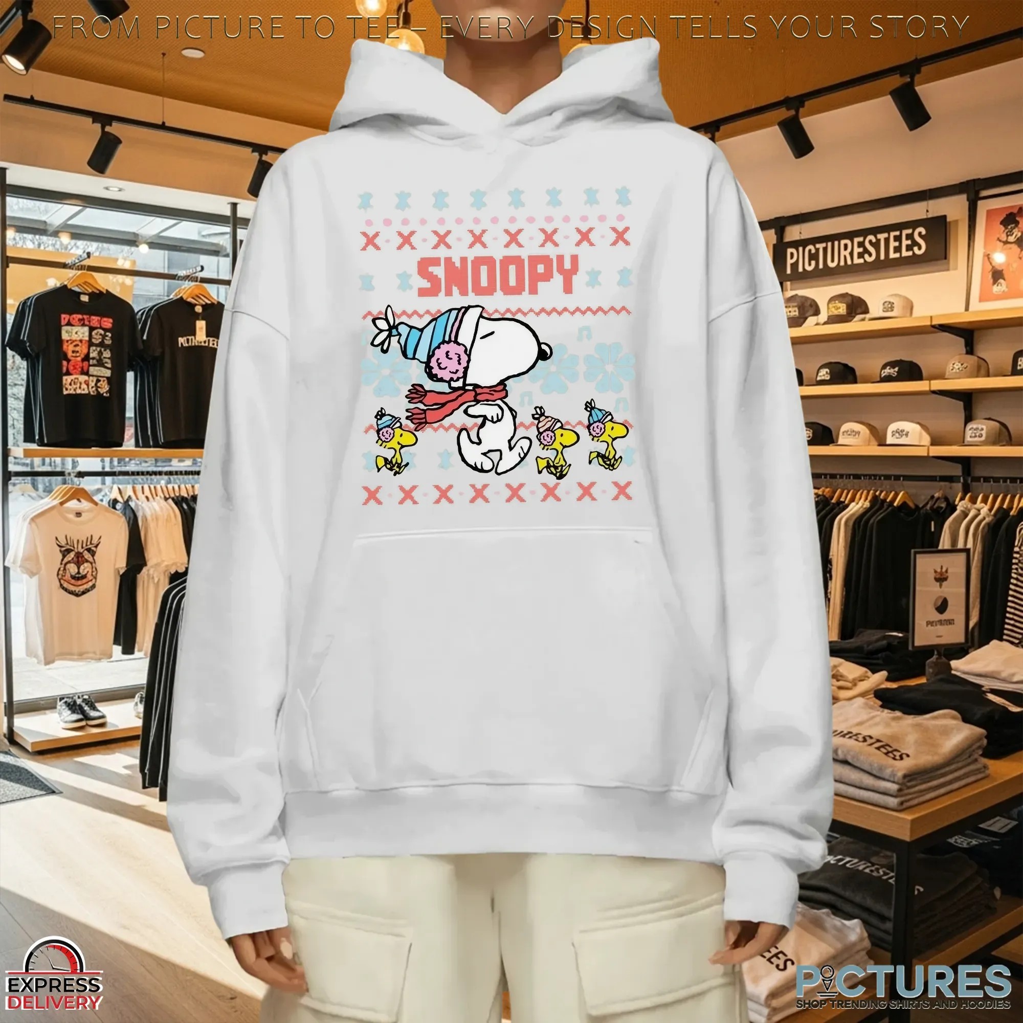 Snoopy And Woodstock Ugly Christmas T Shirt Snoopy And Woodstock Ugly Christmas T Shirt