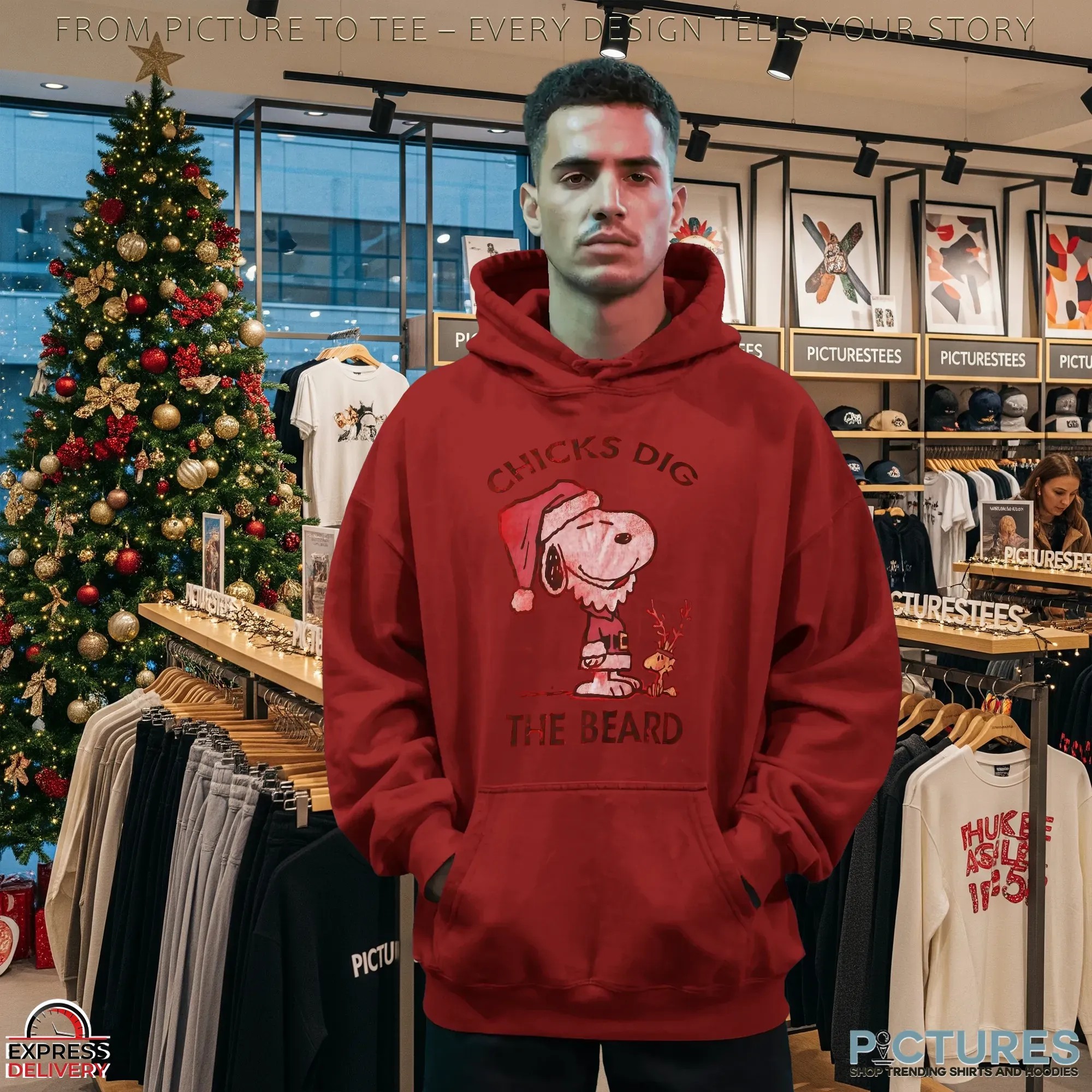 Snoopy Chicks Dig The Beard Christmas T Shirt Snoopy Chicks Dig The Beard Christmas T Shirt