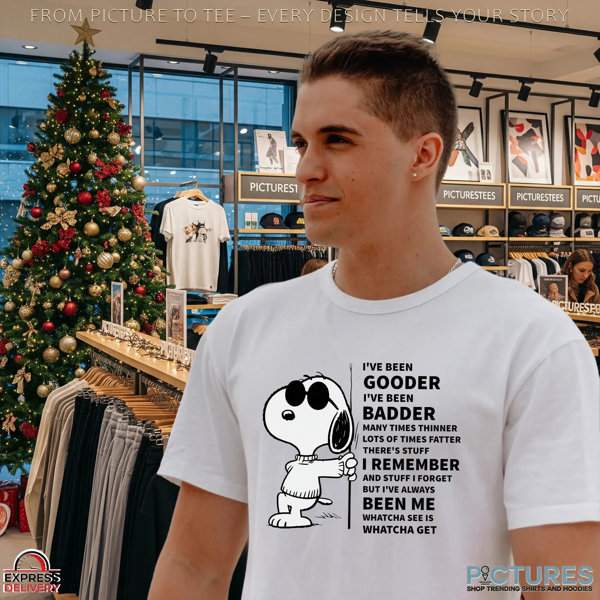 Snoopy I've Been Gooder I've Been Badder Many Times Thinner T Shirt