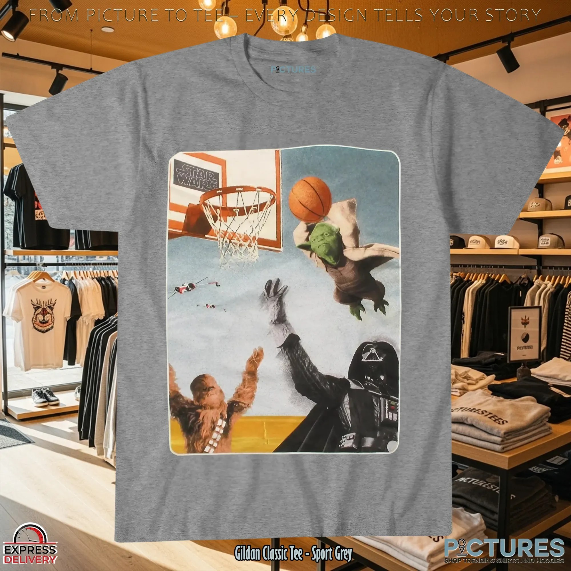 Star Wars Yoda Slam Dunk LS Juvenile T Shirt