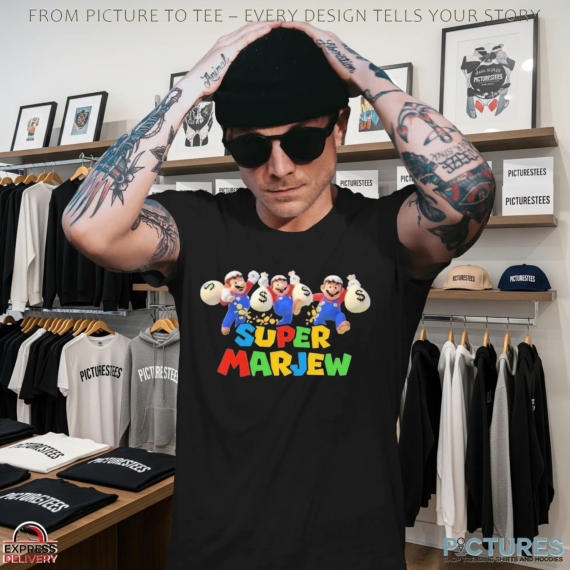 Super Mario Bros Super Marjew Parody T Shirt