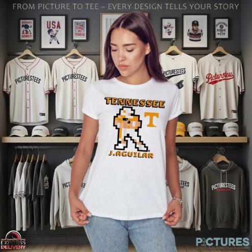 Tennessee Football Joey Aguilar Retro Baller Pixel T Shirt