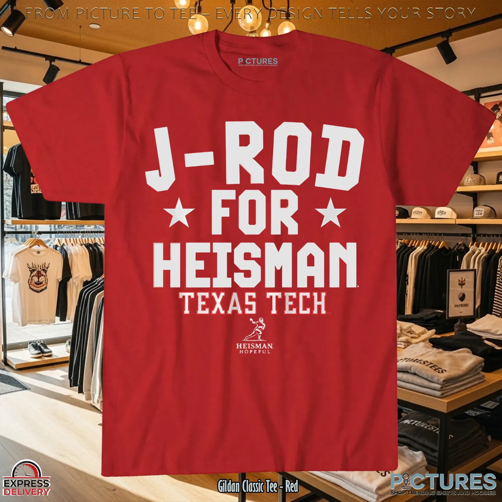 Texas Tech Raiders Football Jacob Rodriguez J-rod For Heisman T Shirt