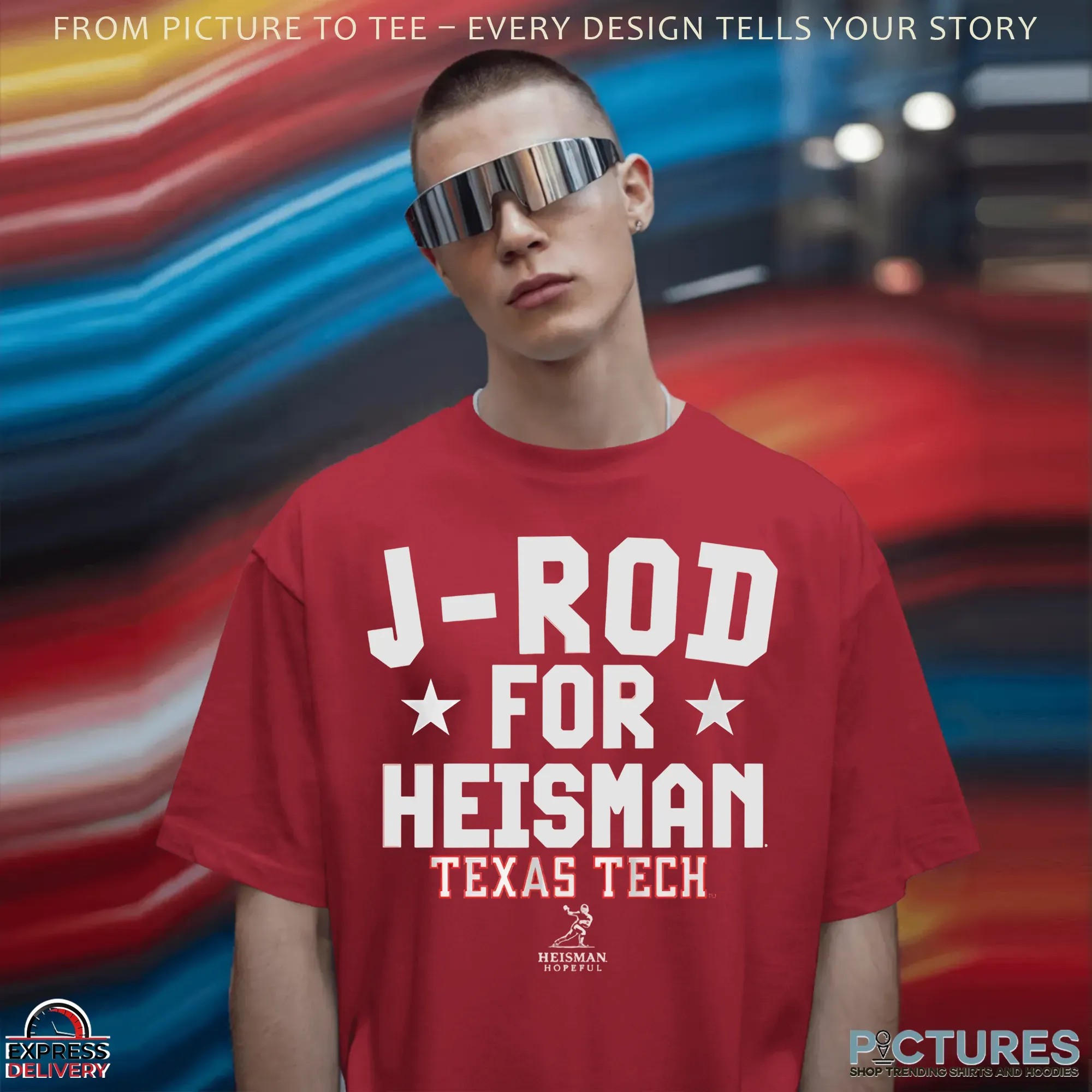 Texas Tech Raiders Football Jacob Rodriguez J-rod For Heisman T Shirt