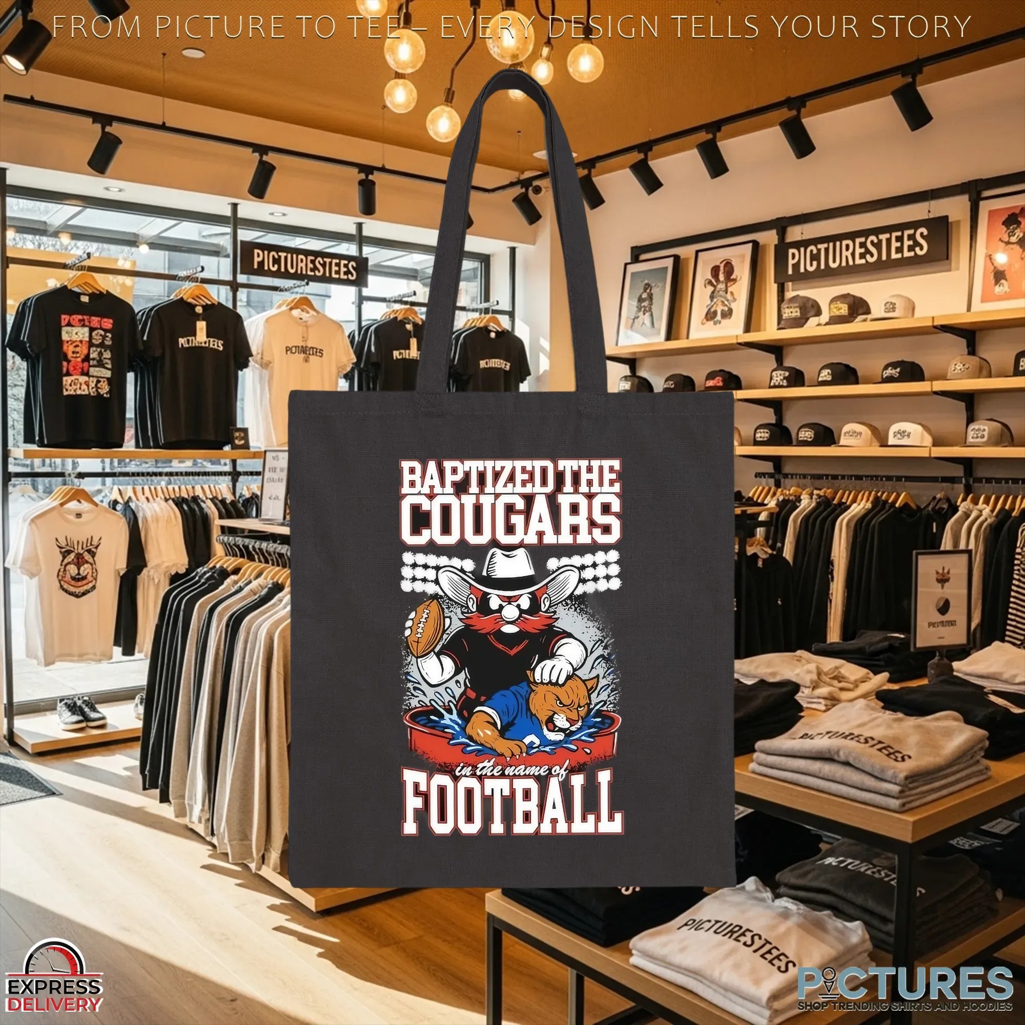 Texas Tech Red Raiders Vs Byu Cougars Baptized The Cougars In The Name Of Football T Shirt Texas Tech Red Raiders Vs Byu Cougars Baptized The Cougars In The Name Of Football T Shirt