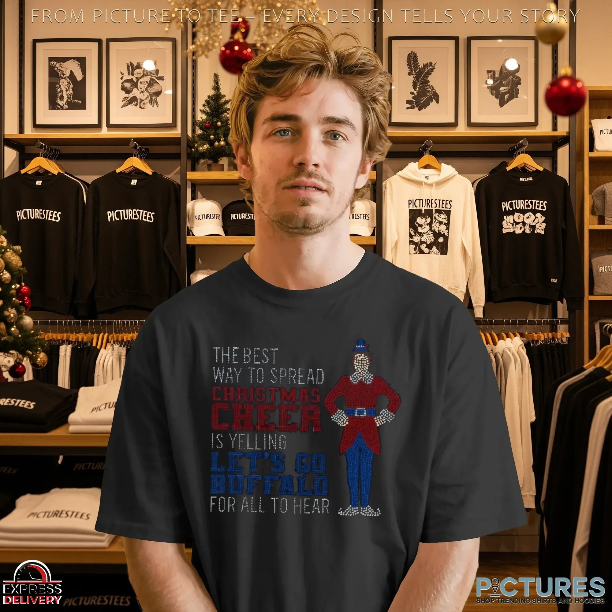 The Best Way To Spread Christmas Cheer Is Yelling Let’s Go Buffalo For All To Hear Elf T Shirt The Best Way To Spread Christmas Cheer Is Yelling Let’s Go Buffalo For All To Hear Elf T Shirt