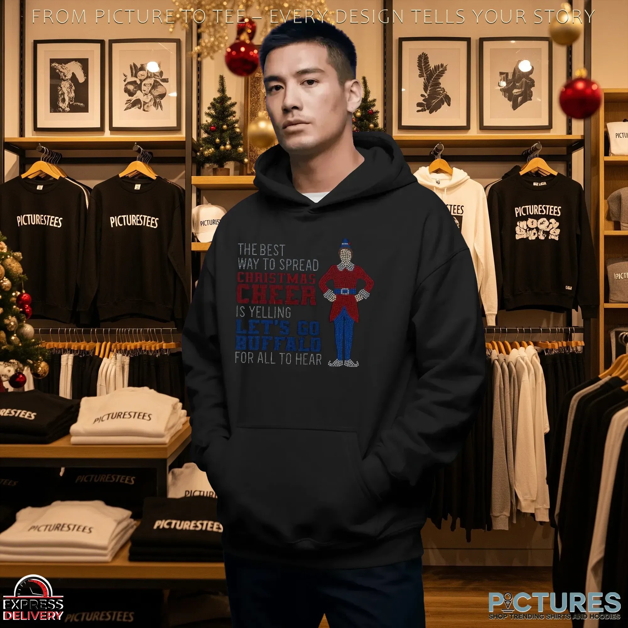 The Best Way To Spread Christmas Cheer Is Yelling Let’s Go Buffalo For All To Hear Elf T Shirt The Best Way To Spread Christmas Cheer Is Yelling Let’s Go Buffalo For All To Hear Elf T Shirt