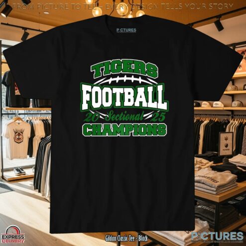 Tigers Football Sectional Champions 2025 Graphic T Shirt