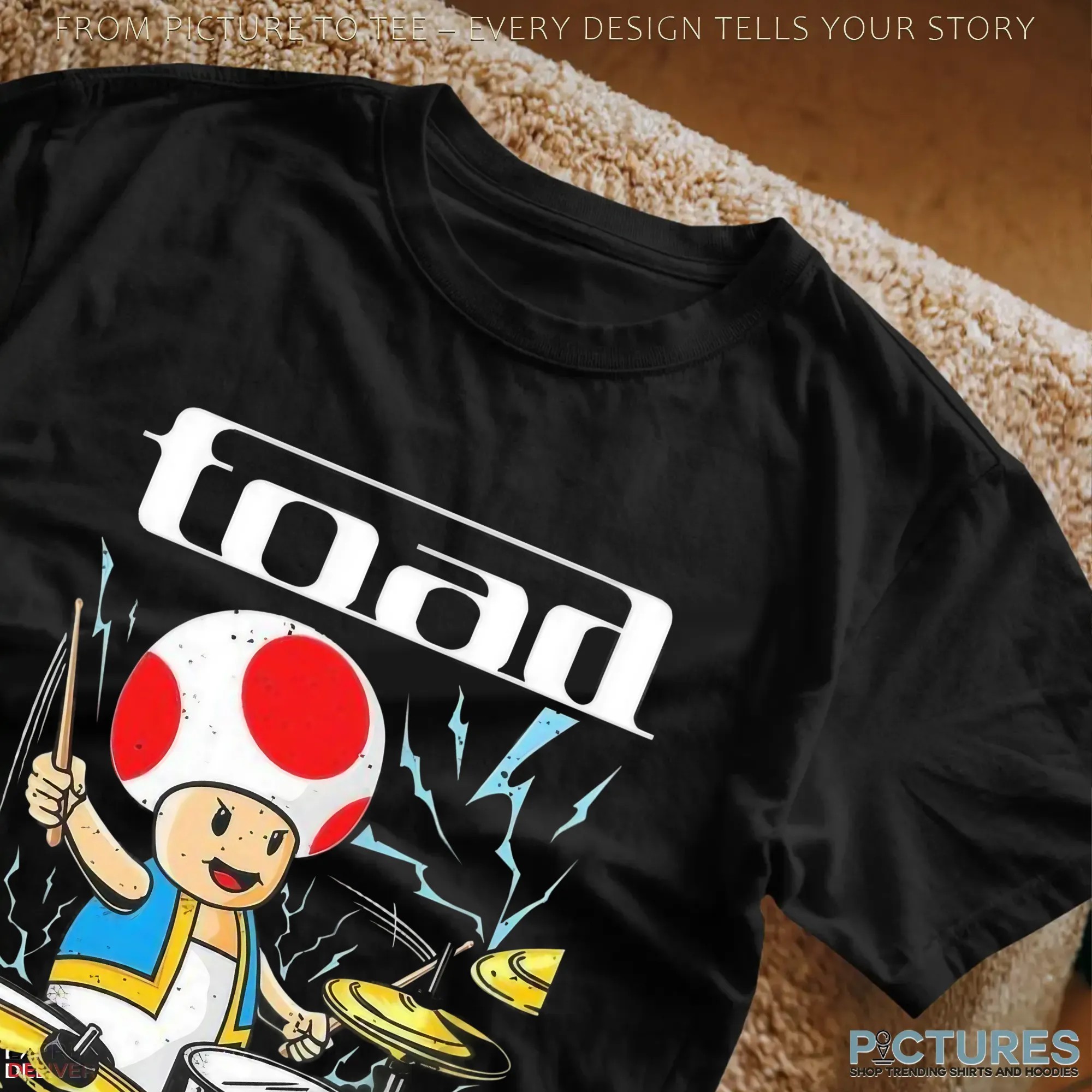 Toad Tool Band Drummer Graphic T Shirt Toad Tool Band Drummer Graphic T Shirt