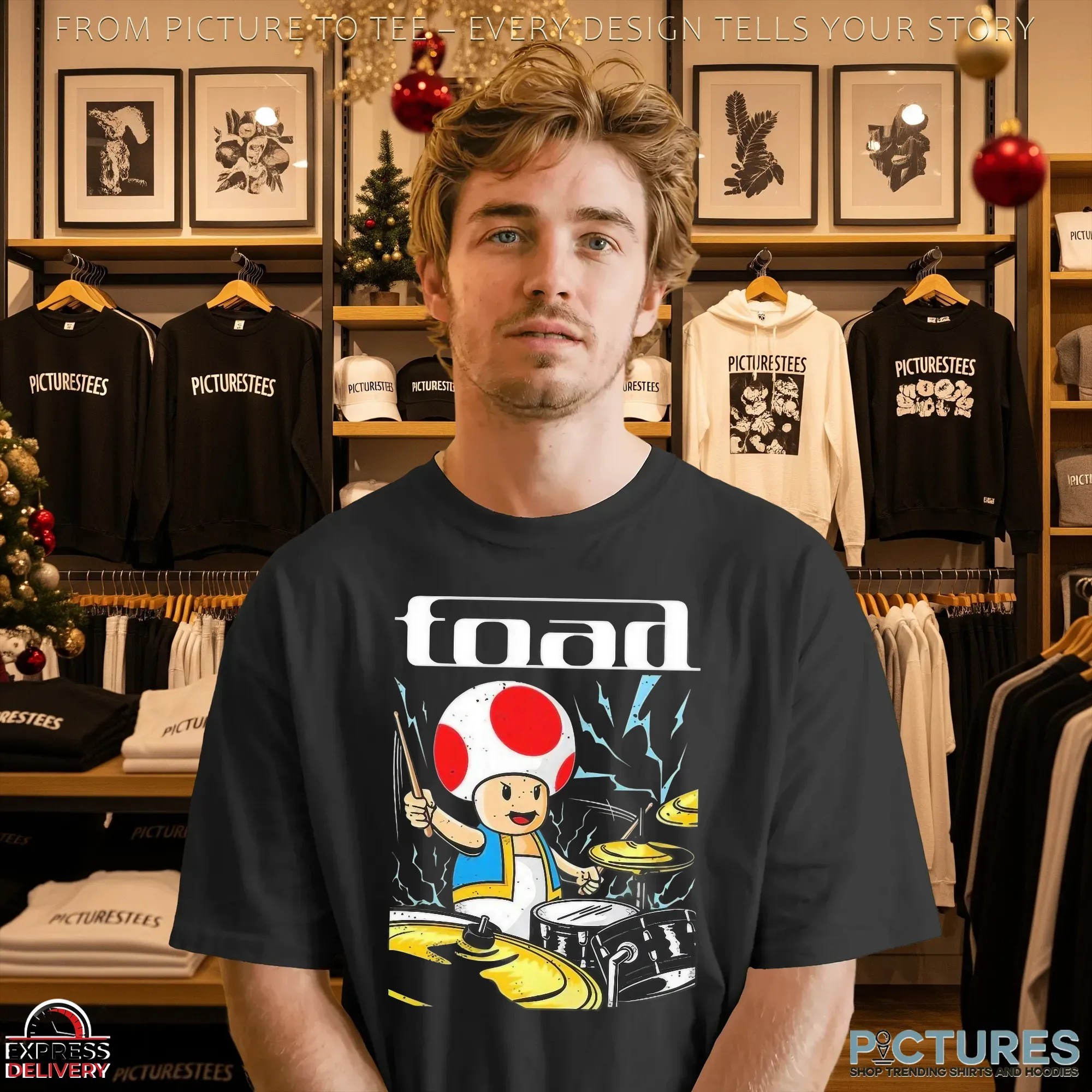 Toad Tool Band Drummer Graphic T Shirt Toad Tool Band Drummer Graphic T Shirt