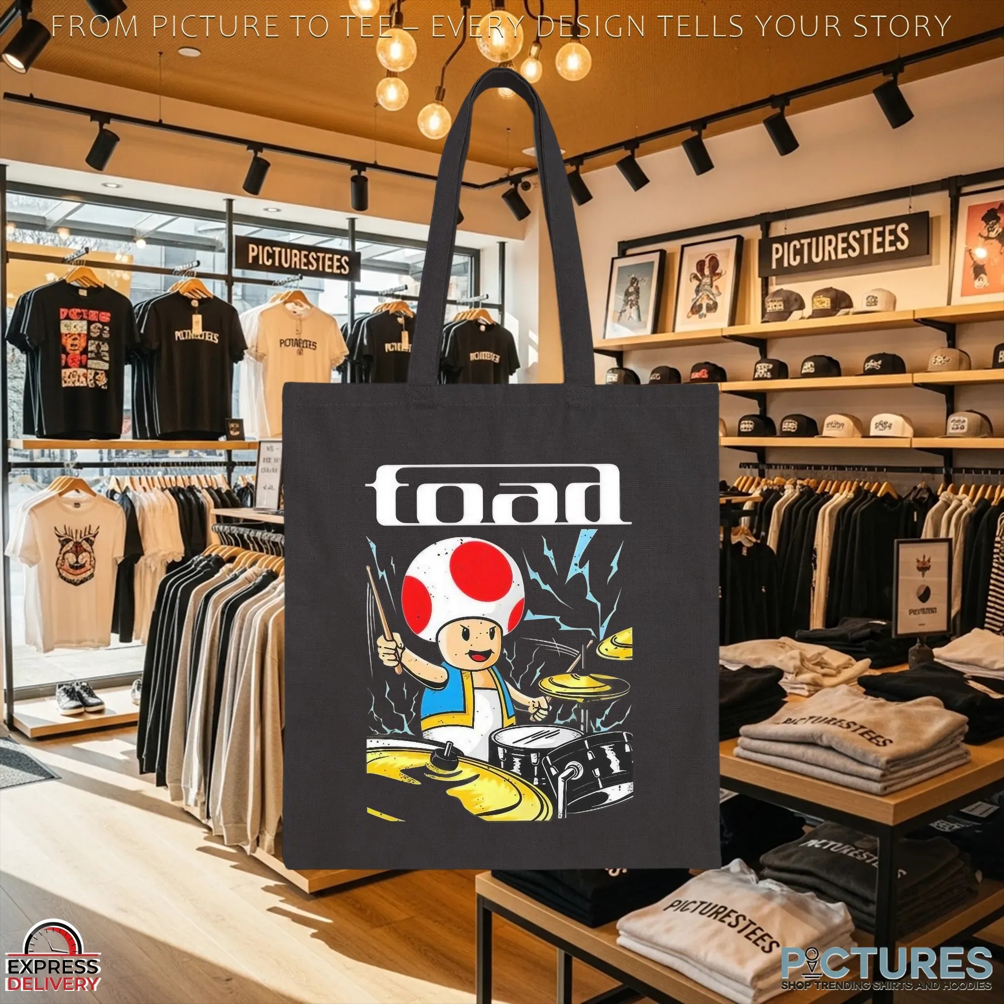 Toad Tool Band Drummer Graphic T Shirt Toad Tool Band Drummer Graphic T Shirt
