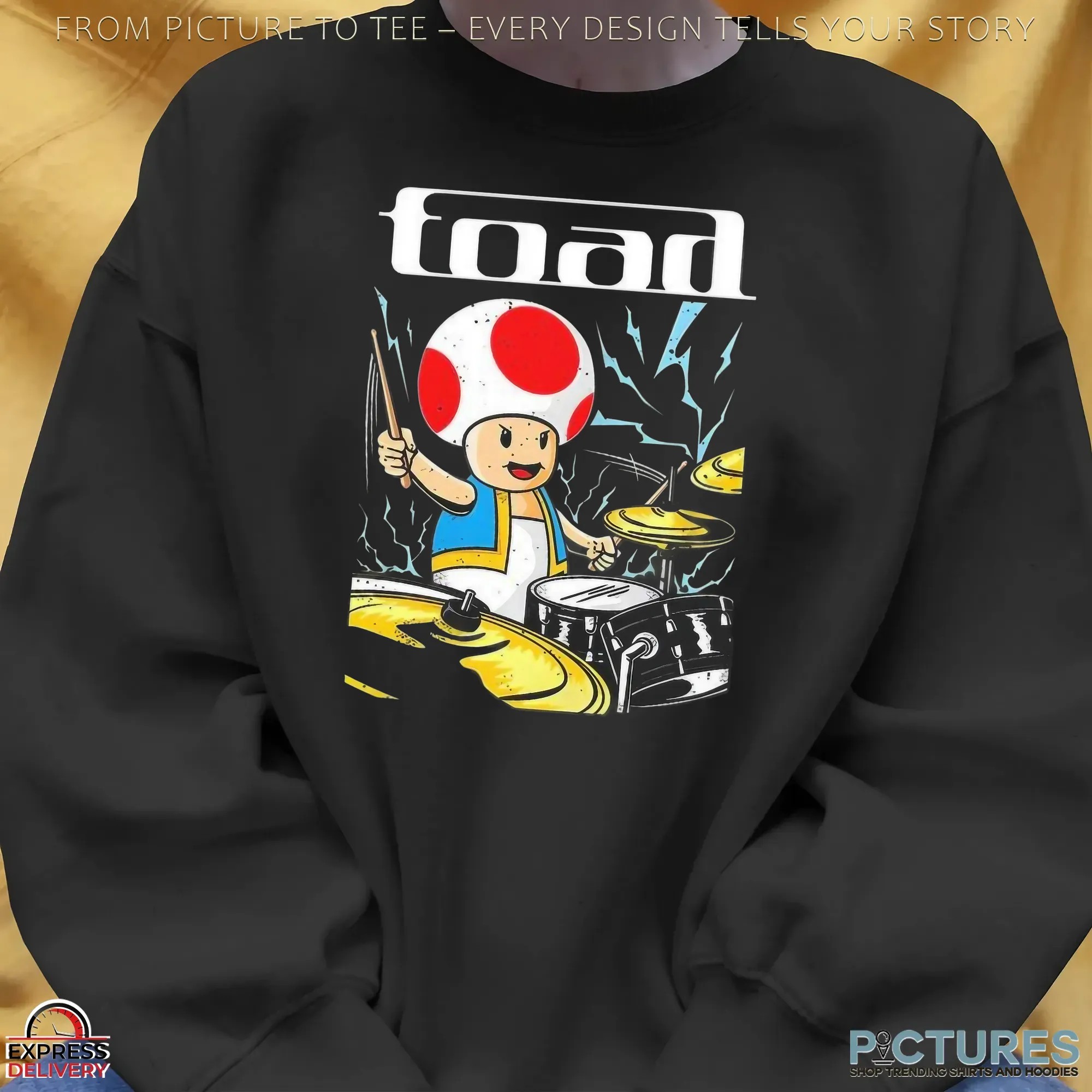 Toad Tool Band Drummer Graphic T Shirt Toad Tool Band Drummer Graphic T Shirt