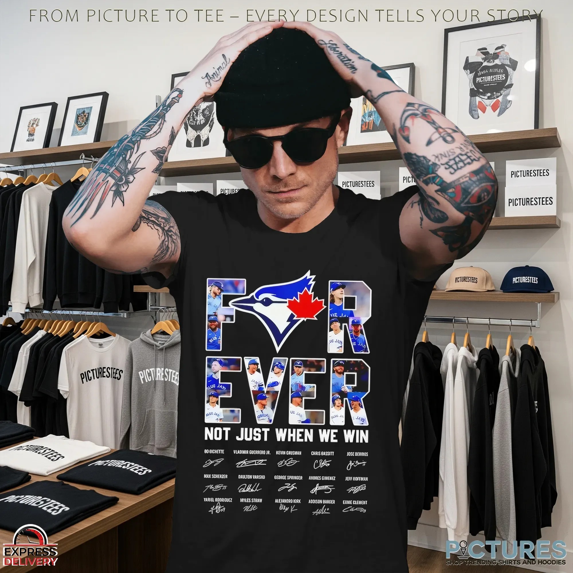 Toronto Blue Jays Forever Not Just When We Win Team Signatures T Shirt
