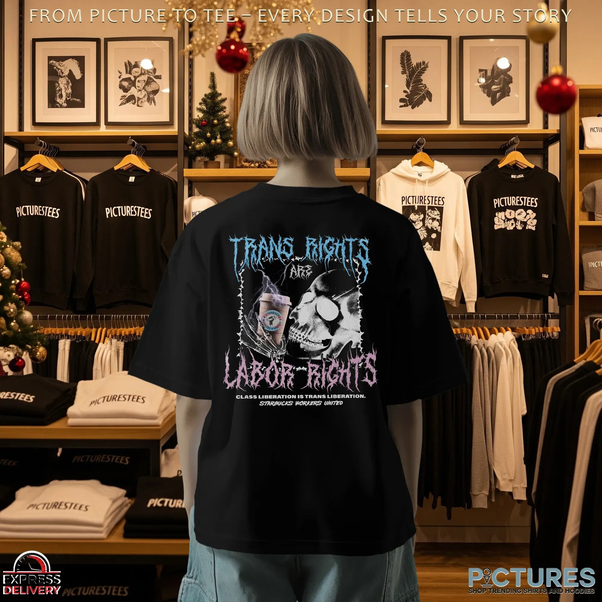 Trans Rights Labor Rights Metal Starbucks Workers United T Shirt