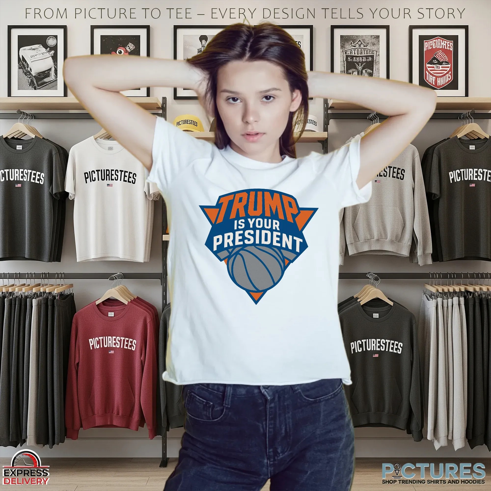 Trump Is Your President New York Knicks Parody Logo T Shirt