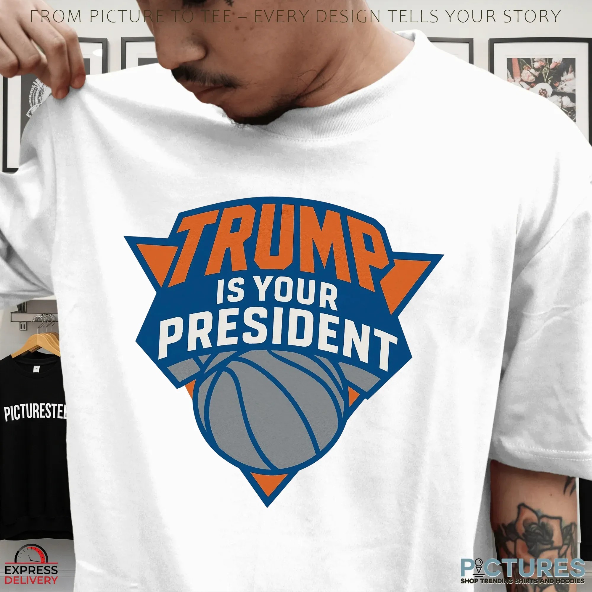 Trump Is Your President New York Knicks Parody Logo T Shirt
