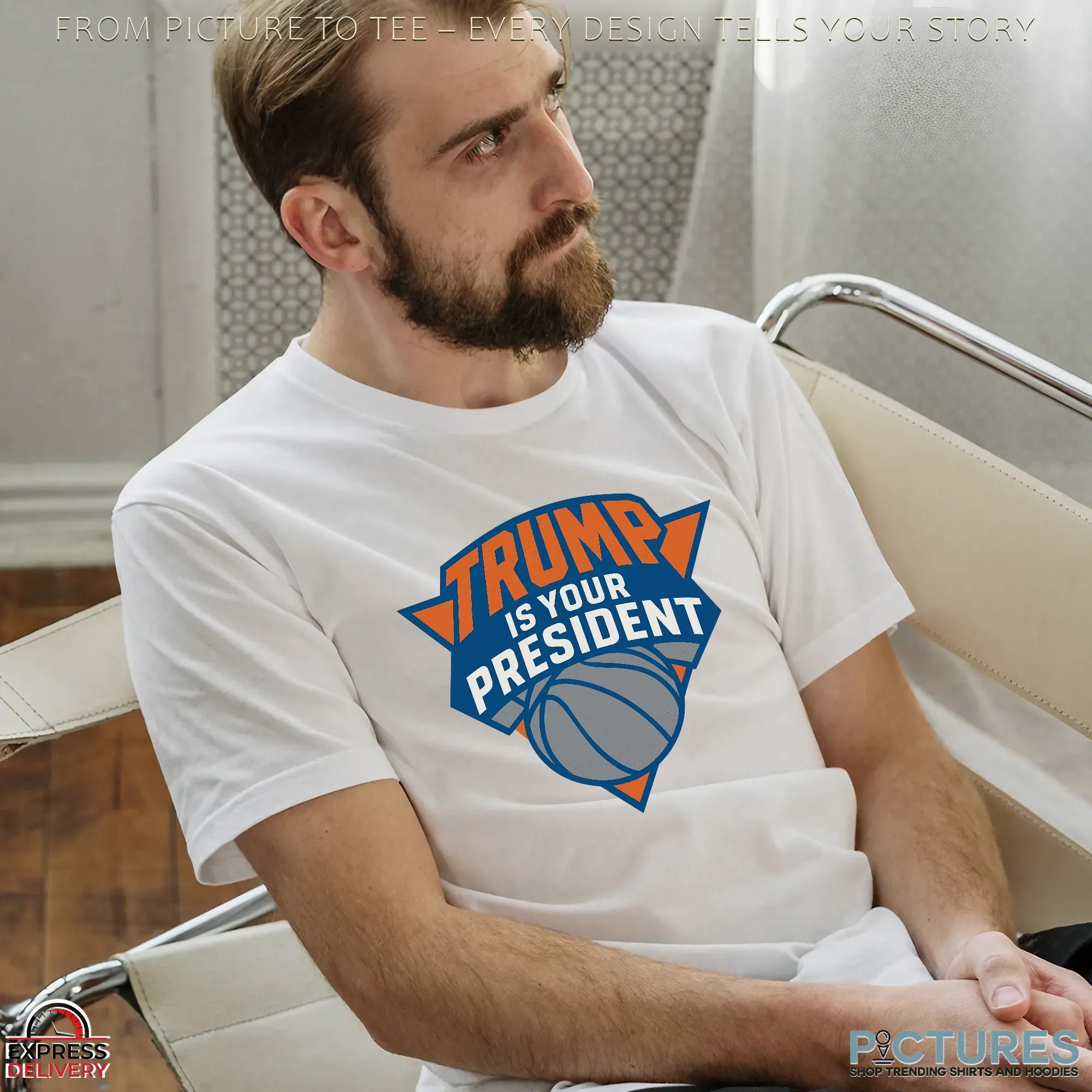 Trump Is Your President New York Knicks Parody Logo T Shirt
