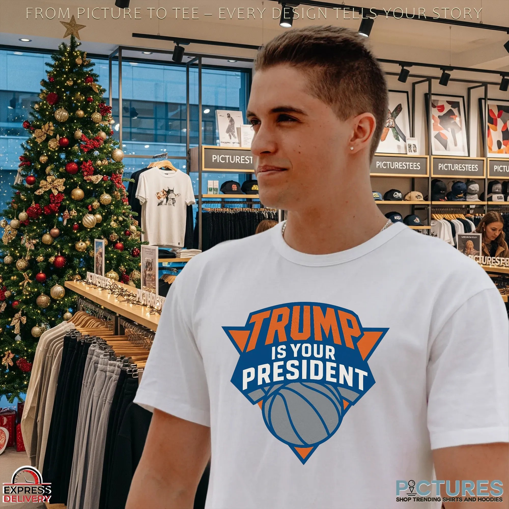 Trump Is Your President New York Knicks Parody Logo T Shirt
