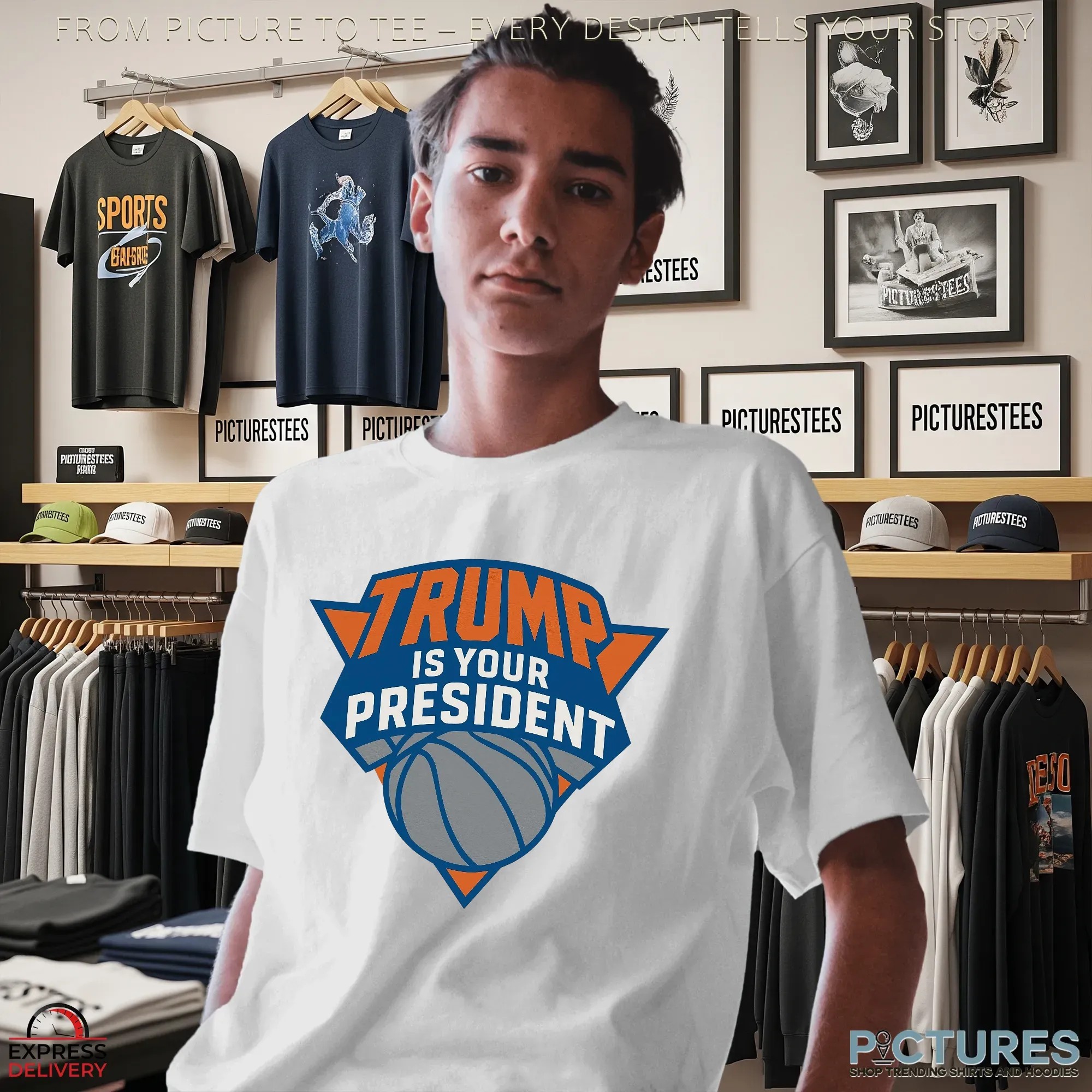 Trump Is Your President New York Knicks Parody Logo T Shirt