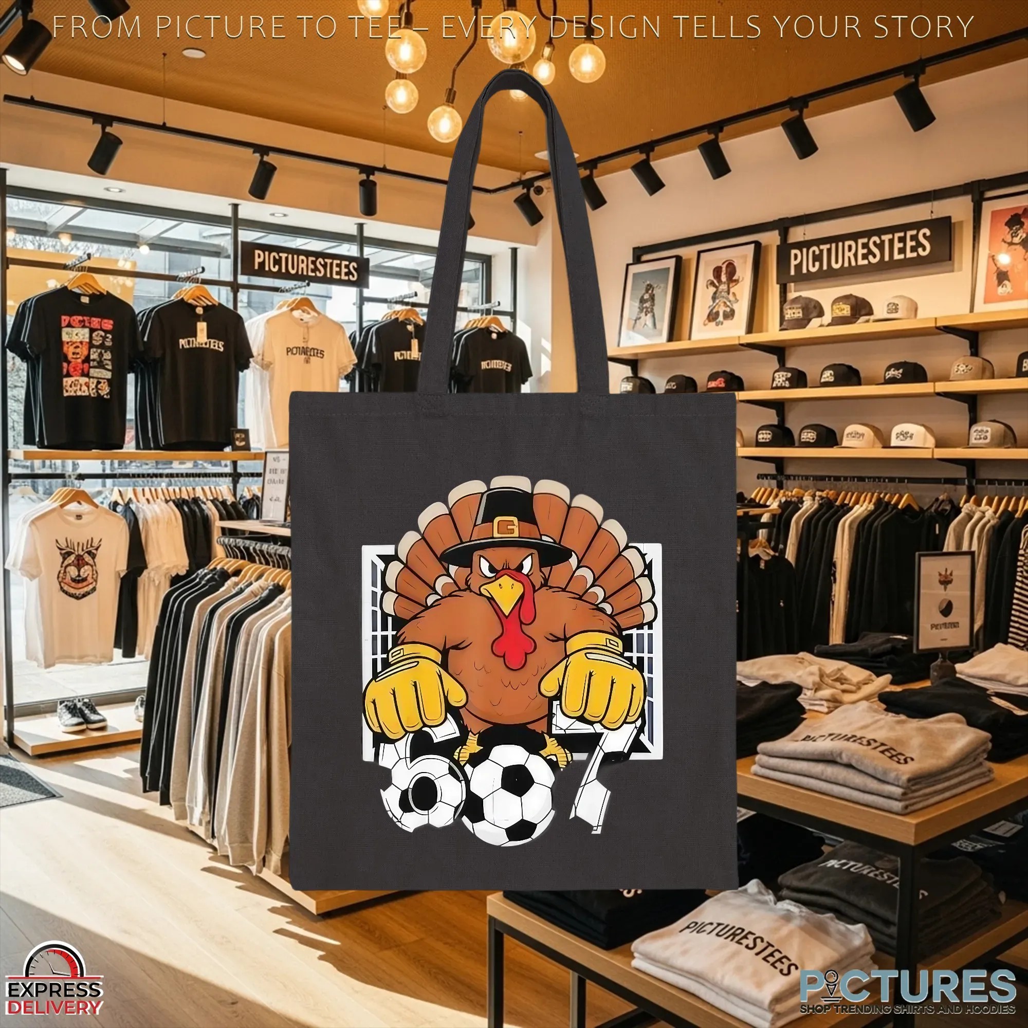Turkey Goalie Soccer 6 7 Six Seven Boys Thanksgiving T Shirt