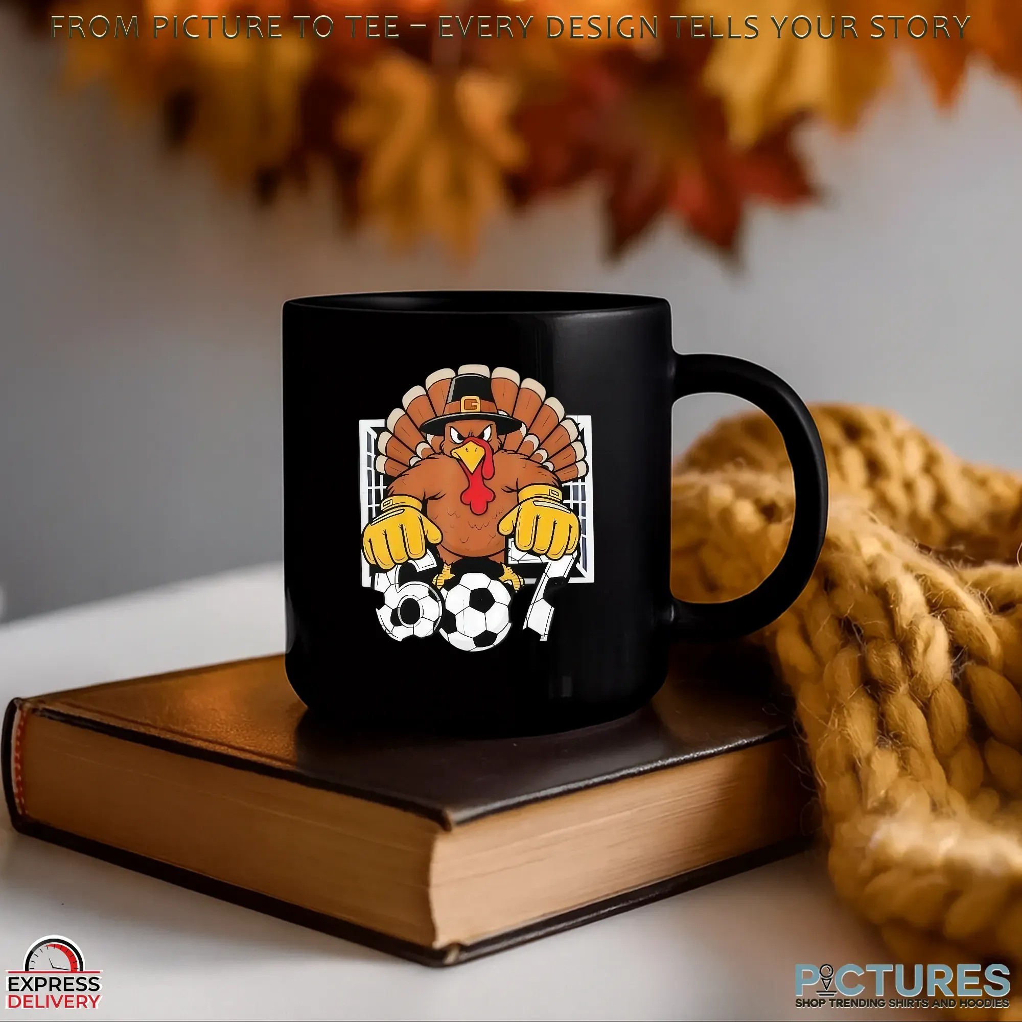 Turkey Goalie Soccer 6 7 Six Seven Boys Thanksgiving T Shirt