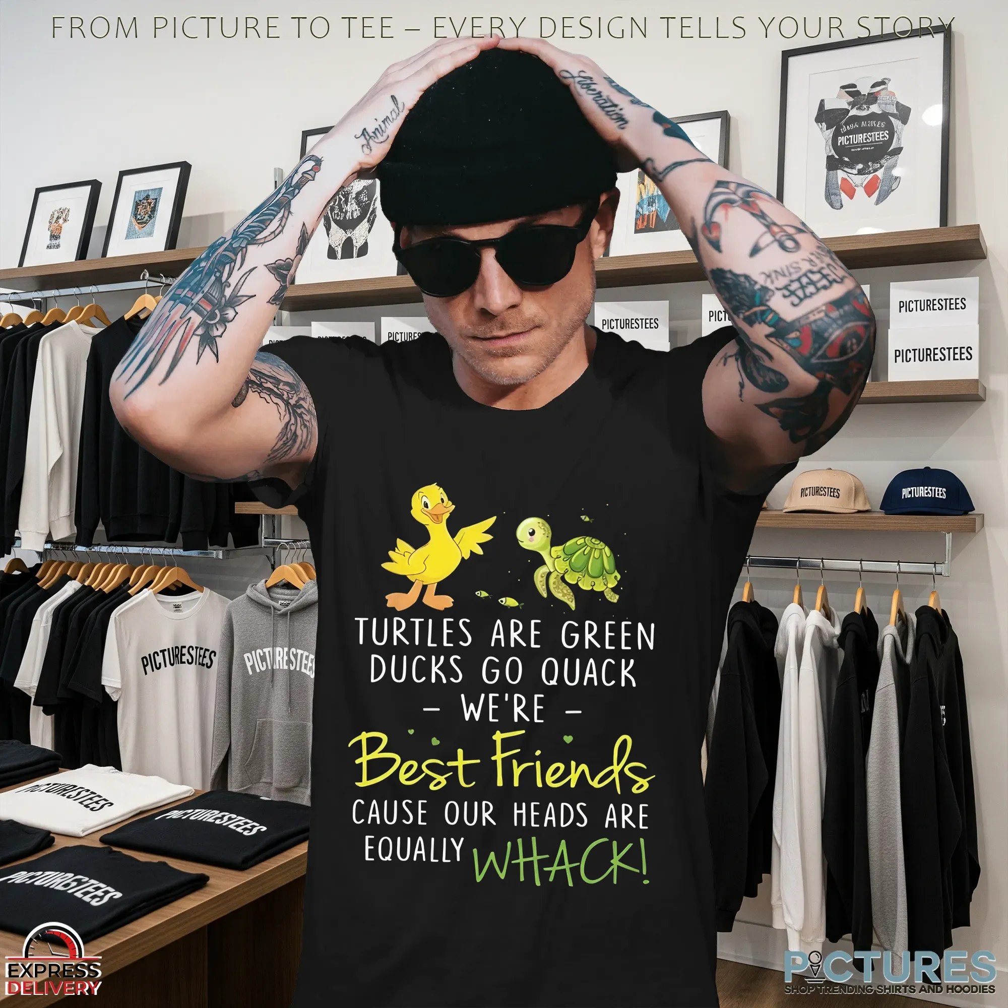 Turtles Are Green Ducks Go Quack We're Best Friends Cause Our Heads Are Equally Whack T Shirt
