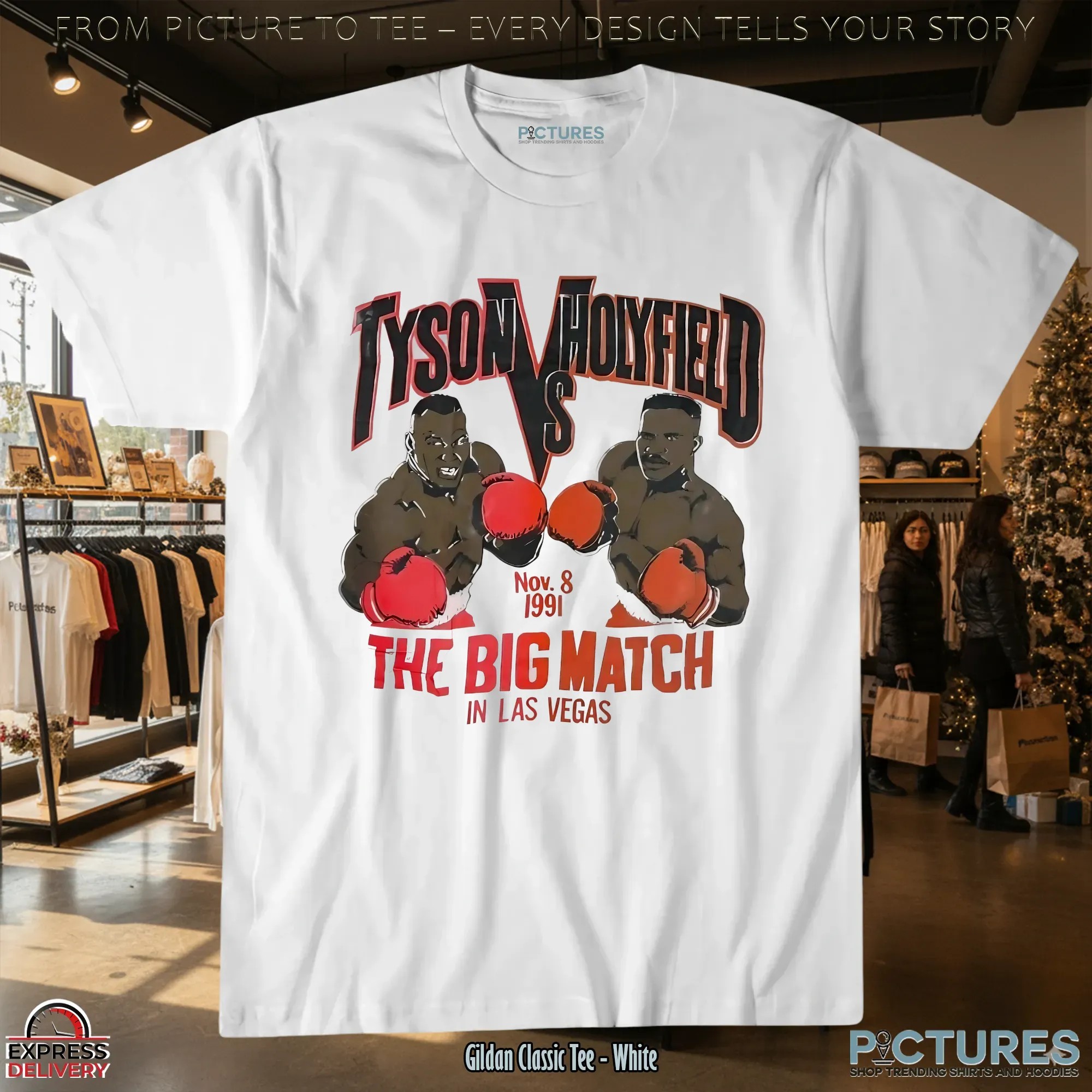 Tyson Vs Holyfield The Big Match In Las Vegas 1991 Graphic T Shirt